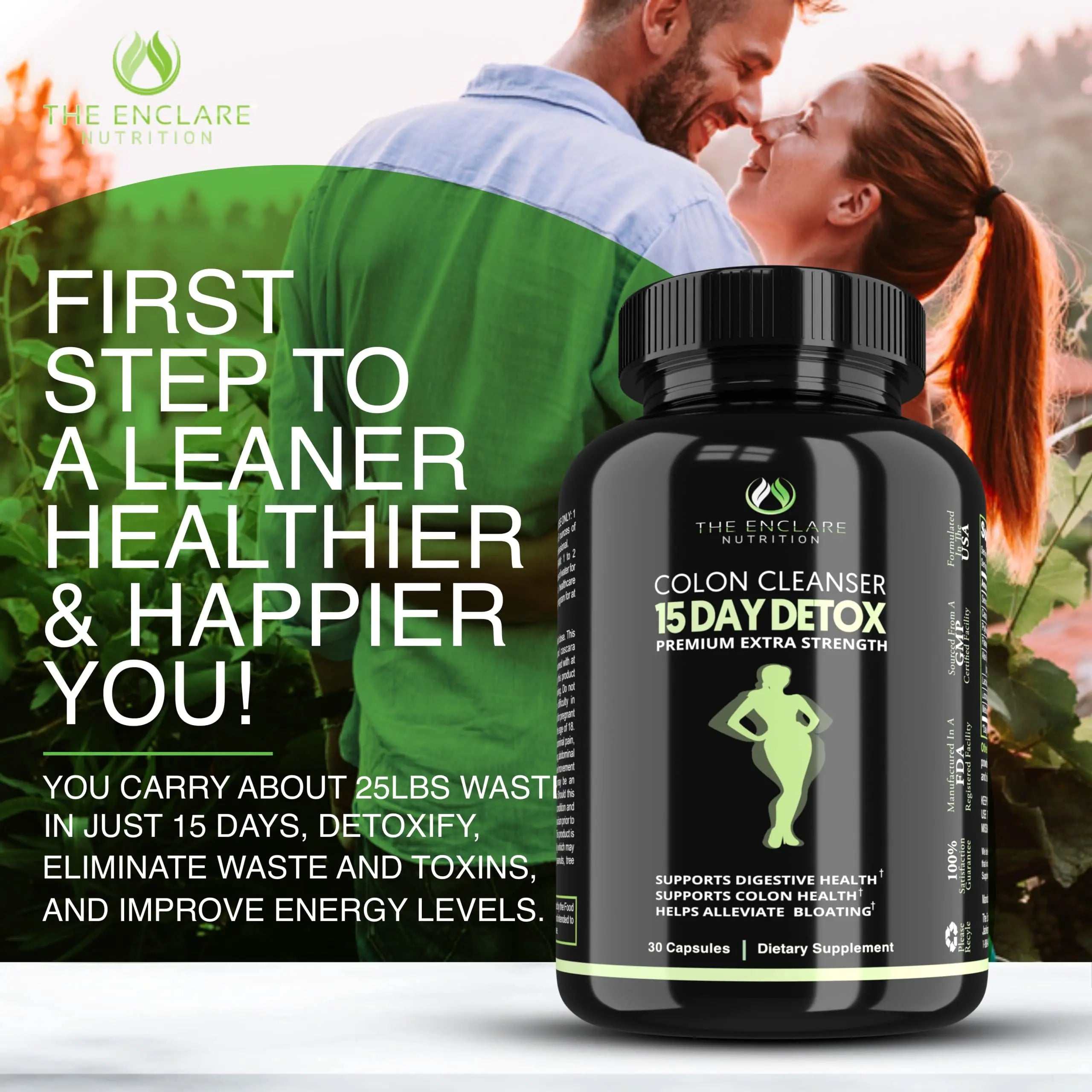 Colon Cleanse Fast-Acting Colon Cleanser Detox. Healthy Bowel Movement THE ENCLARE NUTRITION Au supplements