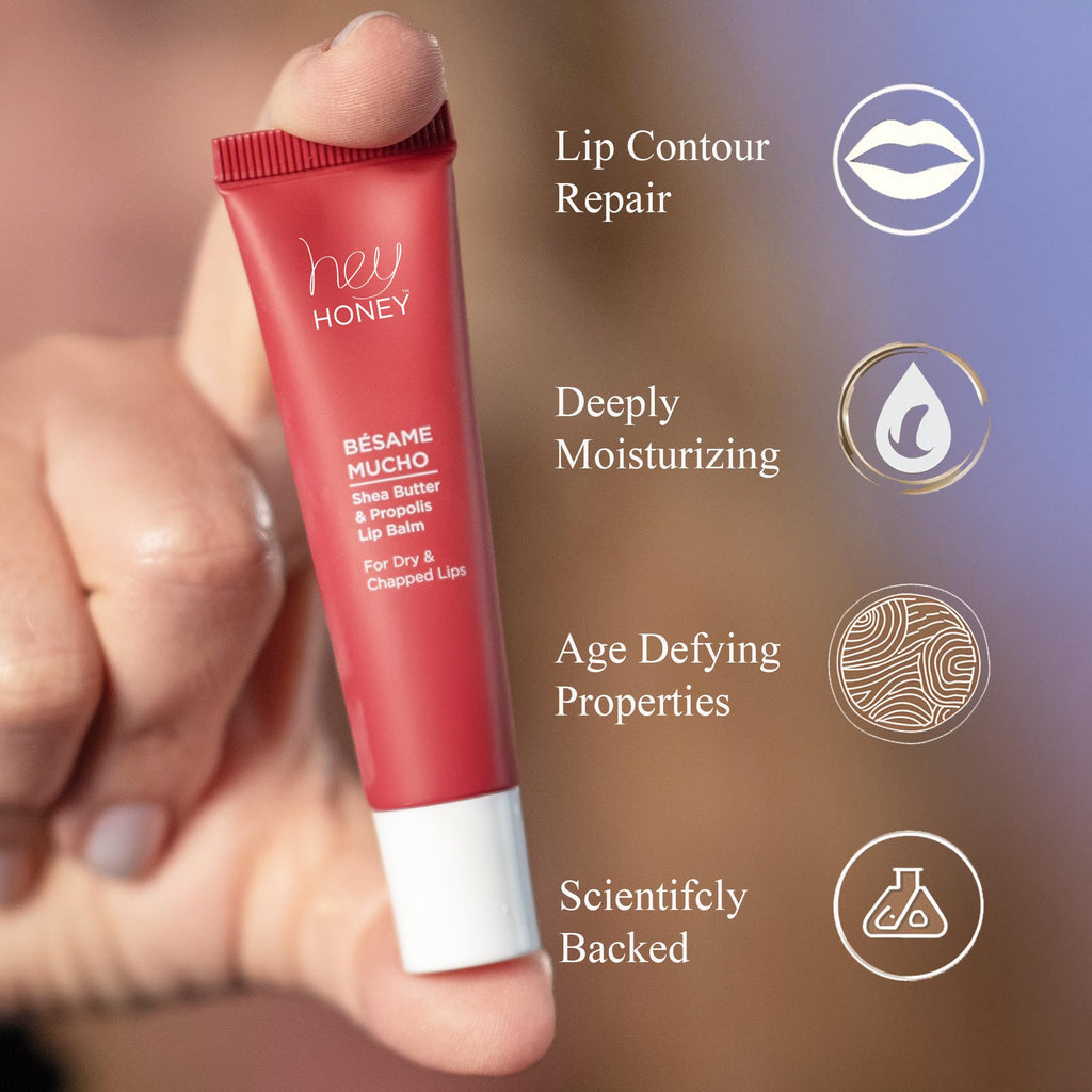 Hey Honey Skincare Bésame Mucho Shea Butter & Propolis Lip Balm | Intensive Hydration