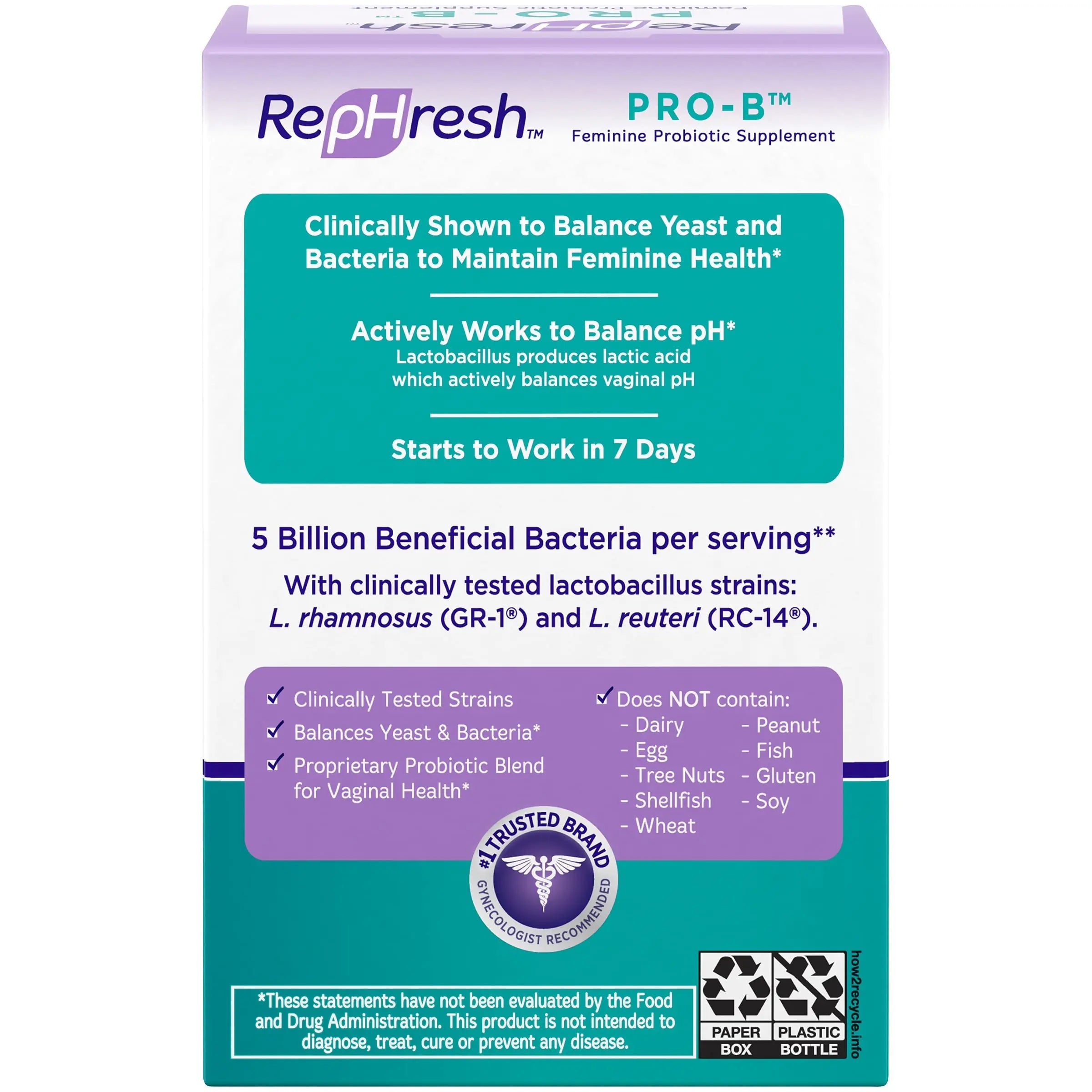 RepHresh Pro-B Probiotic Feminine Supplement My Store Au supplements
