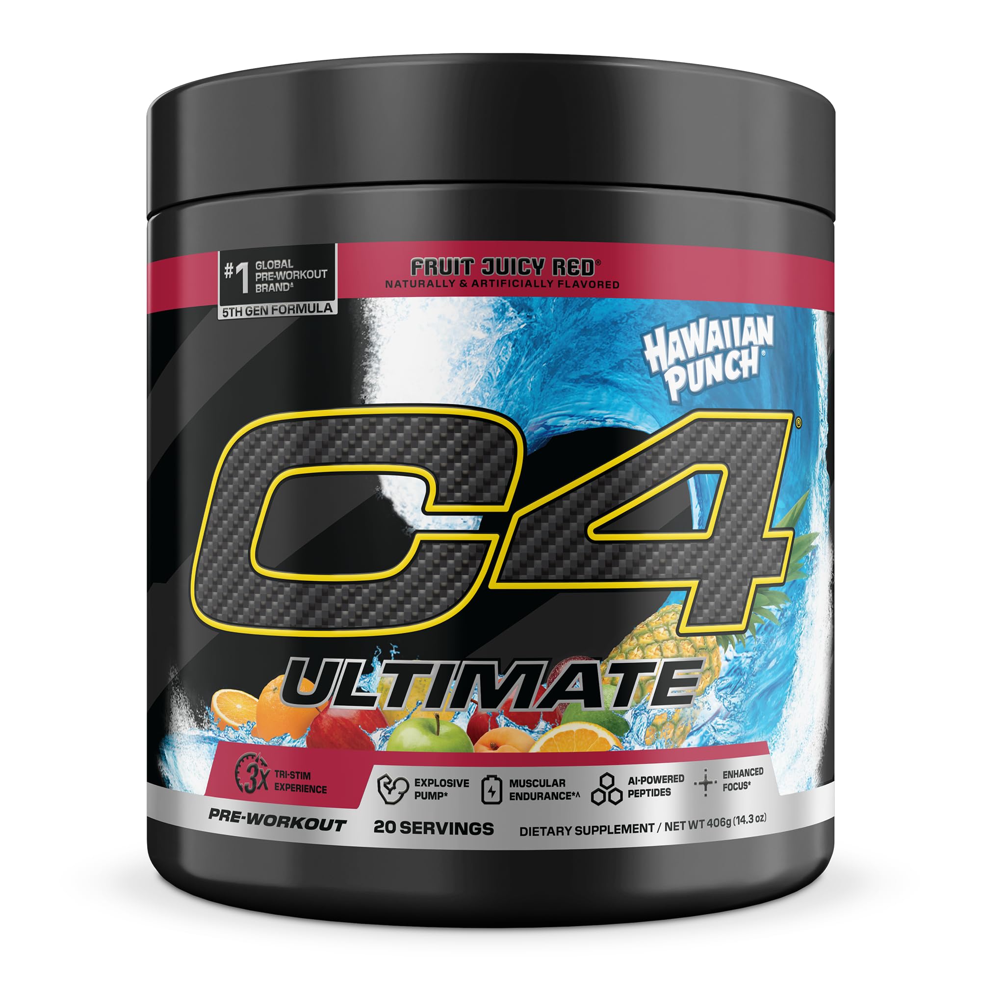 C4 Ultimate Pre Workout Powder - Sugar Free Preworkout Energy Supplement for Men & Women - 300mg Caffeine + TeaCrine + Dynamine + Creatine