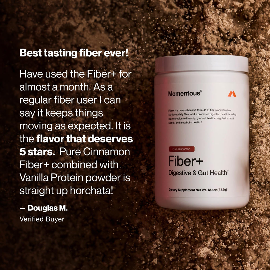 Momentous Fiber+ - Daily Multi-Source Fiber Blend to Support Nutrient Absorption, Natural Energy Production, & Recovery - NSF Certified for Sport - Non-GMO & Gluten-Free