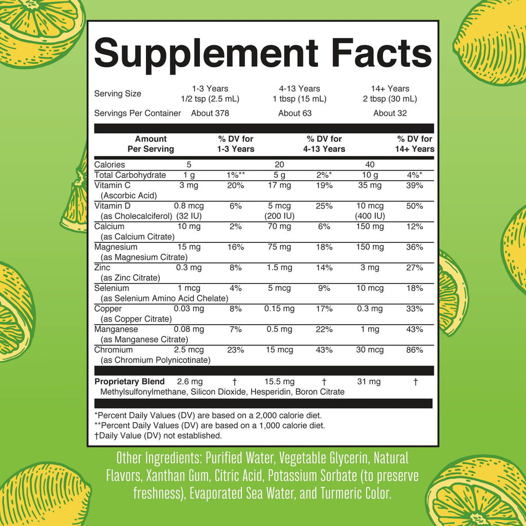 MaryRuth Organics Extra Strength Nighttime Liquid Multimineral | Sugar Free | Calm Magnesium Citrate | NO Melatonin | Calcium Magnesium Zinc | Muscle Relaxation | Lemonade Flavor | Vegan | 32 Serving MARYRUTH'S Au supplements