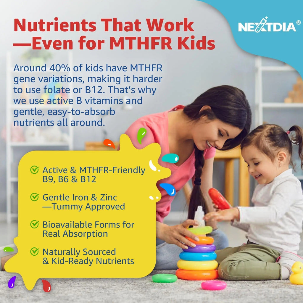 Kids Multivitamin Gummies with Iron, Sugar Free, Kids Daily Vitamins + Probiotics, Algae Omega 3 (EPA/DHA), A, C, D, Methyl B12, Folate, B6, Zinc, Biotin Nextdia Au supplements