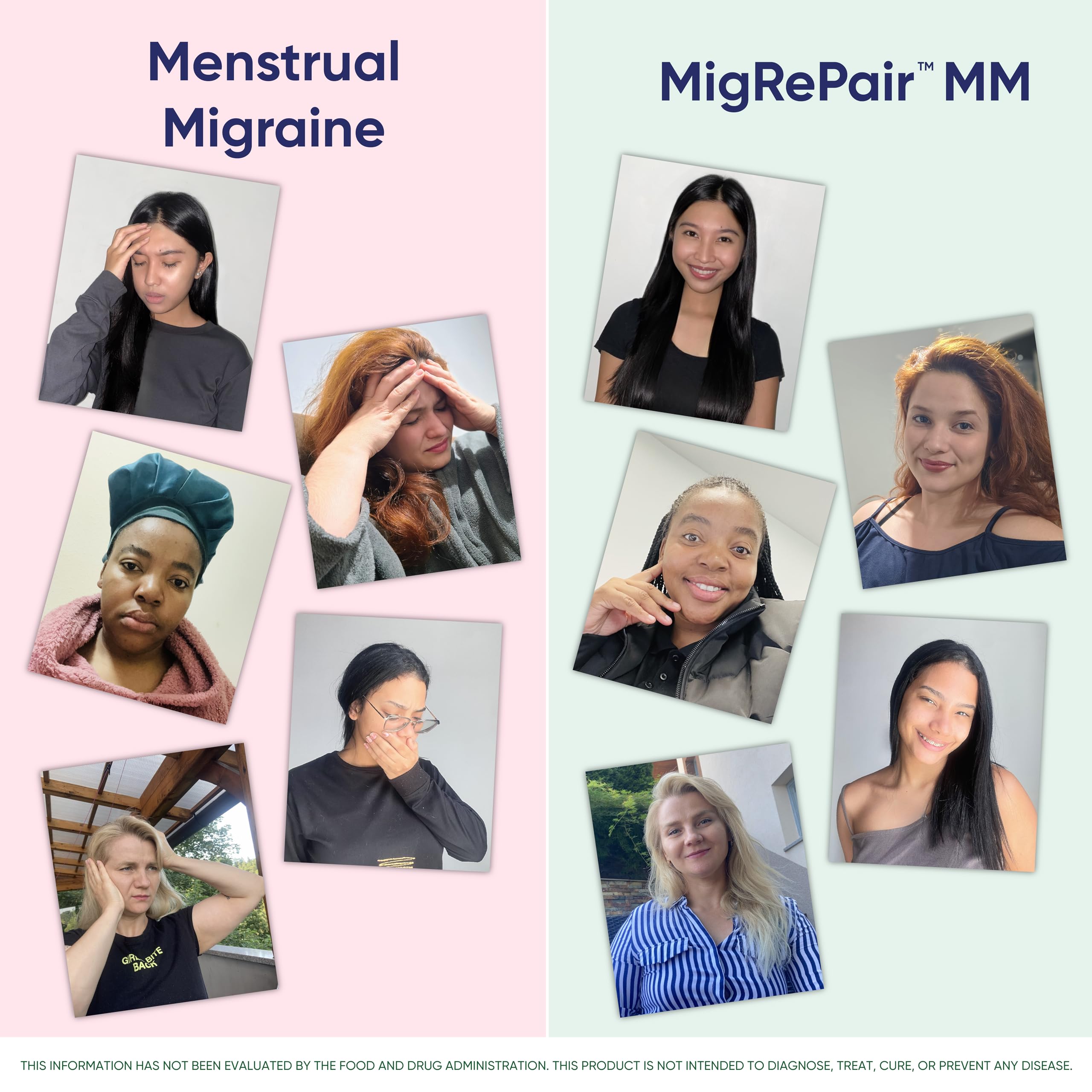 MigRePair MM Bottle of 60 - Doctor Formulated Natural Herbal Migraine Supplement for Women, Menstrual Migraine Relief, Hormonal Migraine Support with Feverfew, White Willow Bark Pine Bark & Grape Seed Migraceutics Au supplements