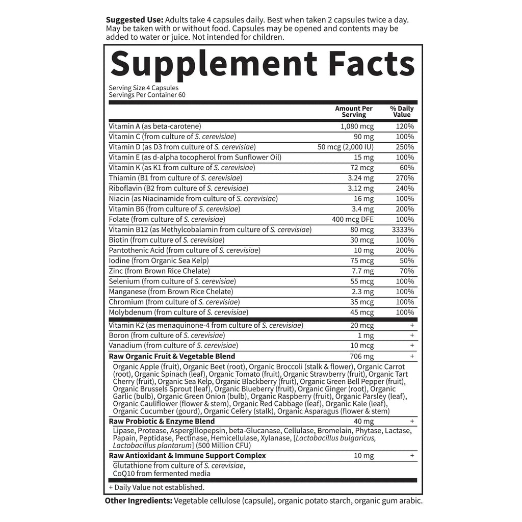 Garden of Life Vitamin Code Multivitamin for Women 50 & Over, B Vitamins, A, C, D3, E & K, CoQ10, Probiotics & Enzymes Garden of Life Au supplements