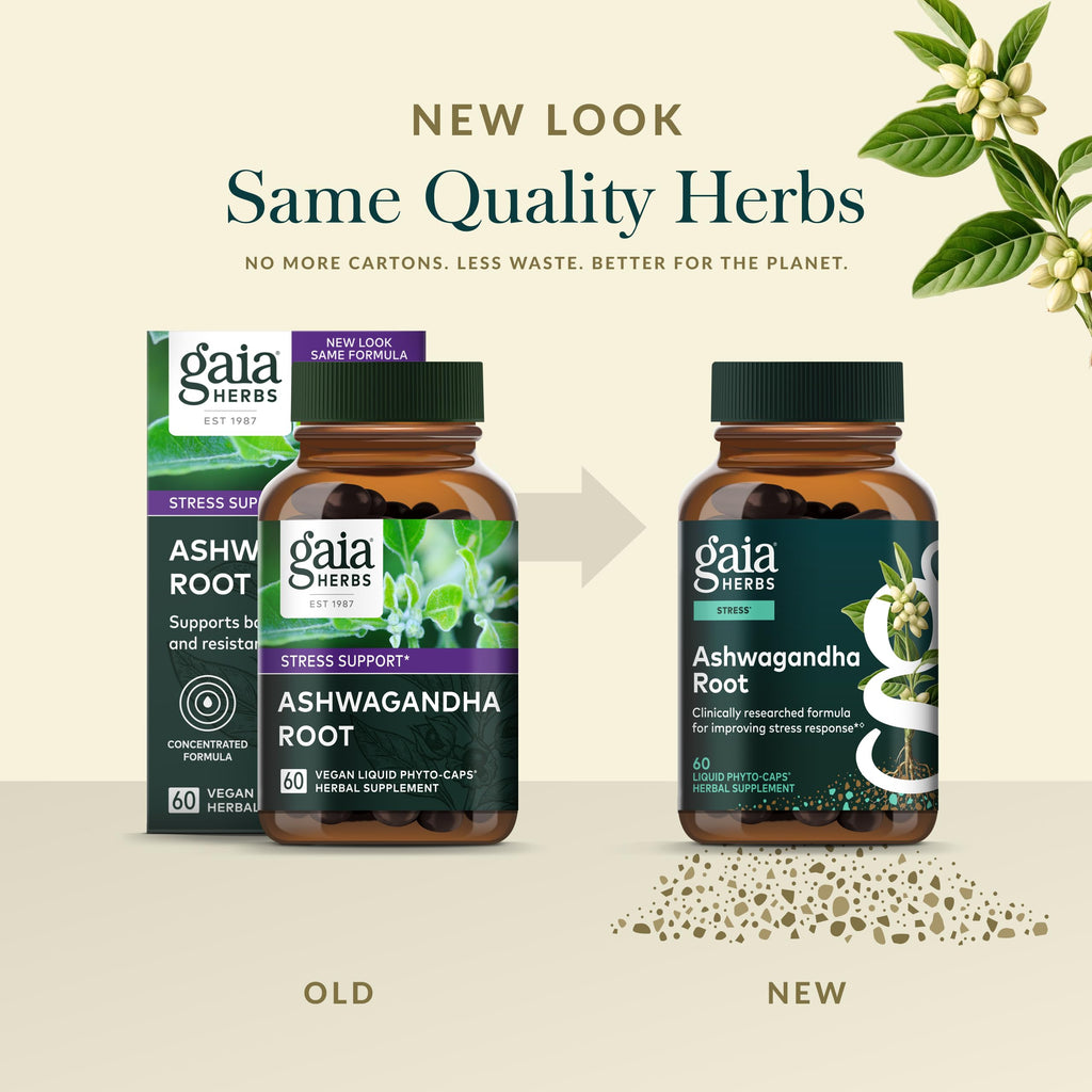 Gaia Herbs Ashwagandha Root - Stress Relief & Sleep Support Supplement - Supports Balanced Energy Levels & Positive Outlook