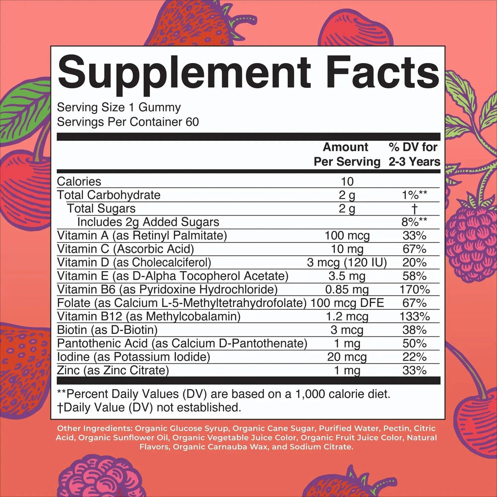 MaryRuth Organics Vitamin Gummy | Kids and Toddlers Age 2+ | USDA | Daily Vitamin C | D3 | Zinc | MaryRuth Organics Au supplements
