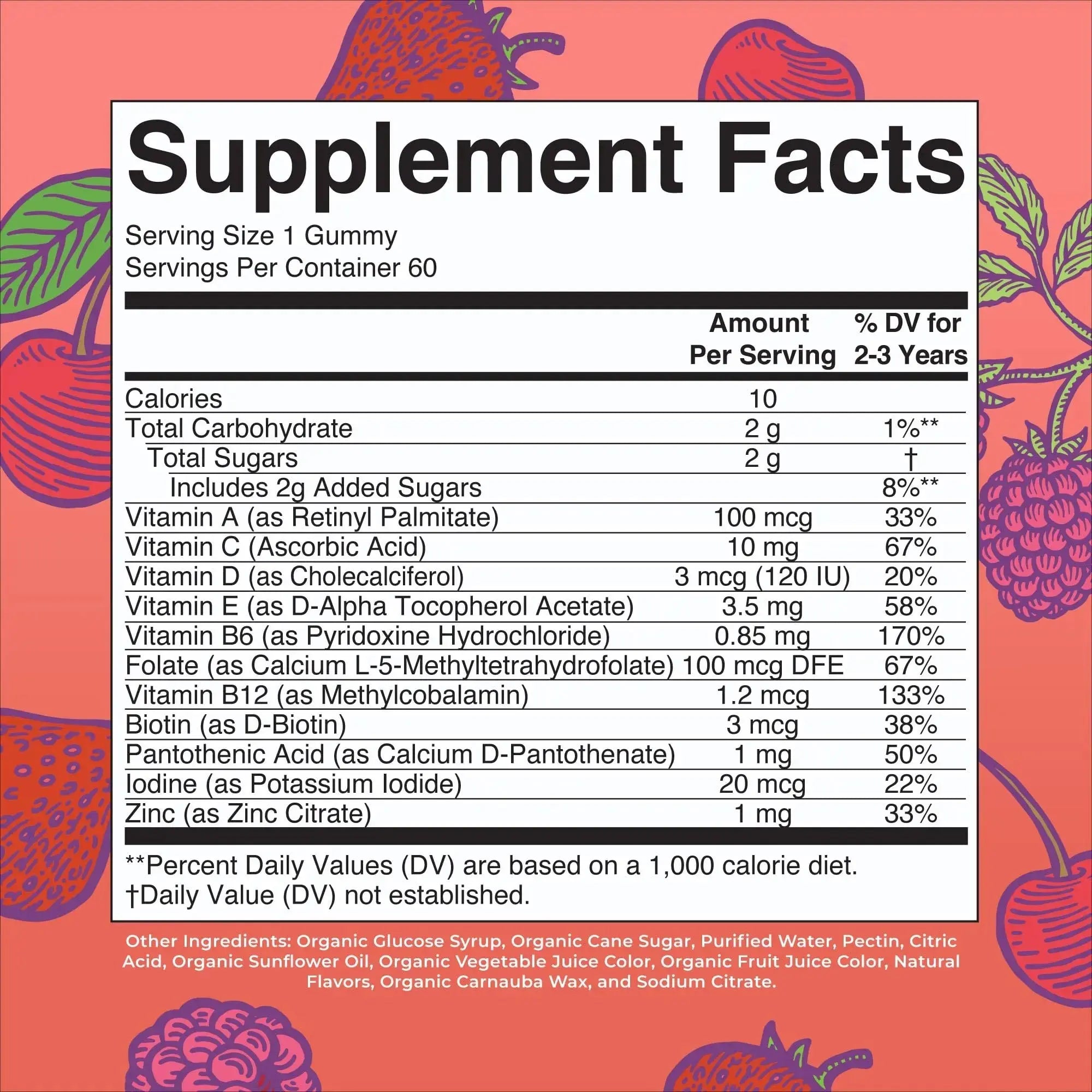 MaryRuth Organics Vitamin Gummy | Kids and Toddlers Age 2+ | USDA | Daily Vitamin C | D3 | Zinc | MaryRuth Organics Au supplements