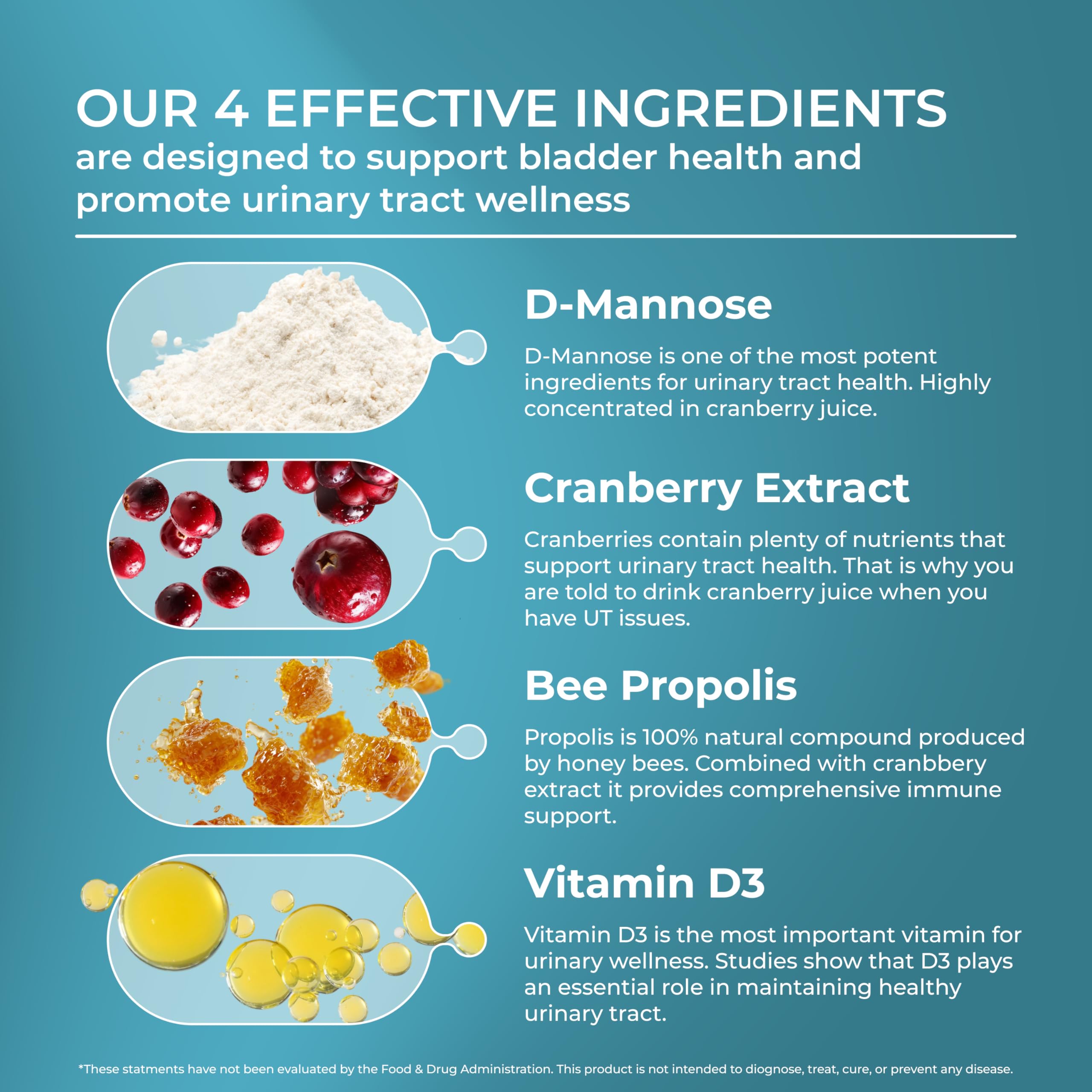 PUREHEALTH RESEARCH UT Fix - Urinary Tract Health Formula - Urinary Tract Support for Women & Men - Cranberry Supplement with D Mannose 1000mg, Vitamin D3 & Bee Propolis - 60 Capsules PUREHEALTH RESEARCH Au supplements