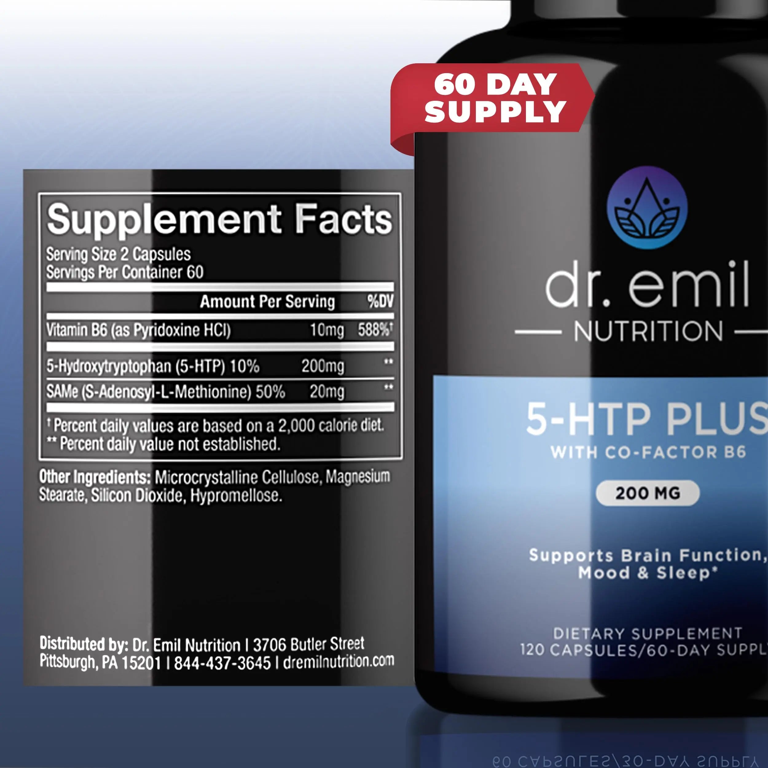 DR EMIL NUTRITION 200 MG 5-HTP Plus with SAM-e for Mood, Stress, and Sleep DR EMIL NUTRITION Au supplements