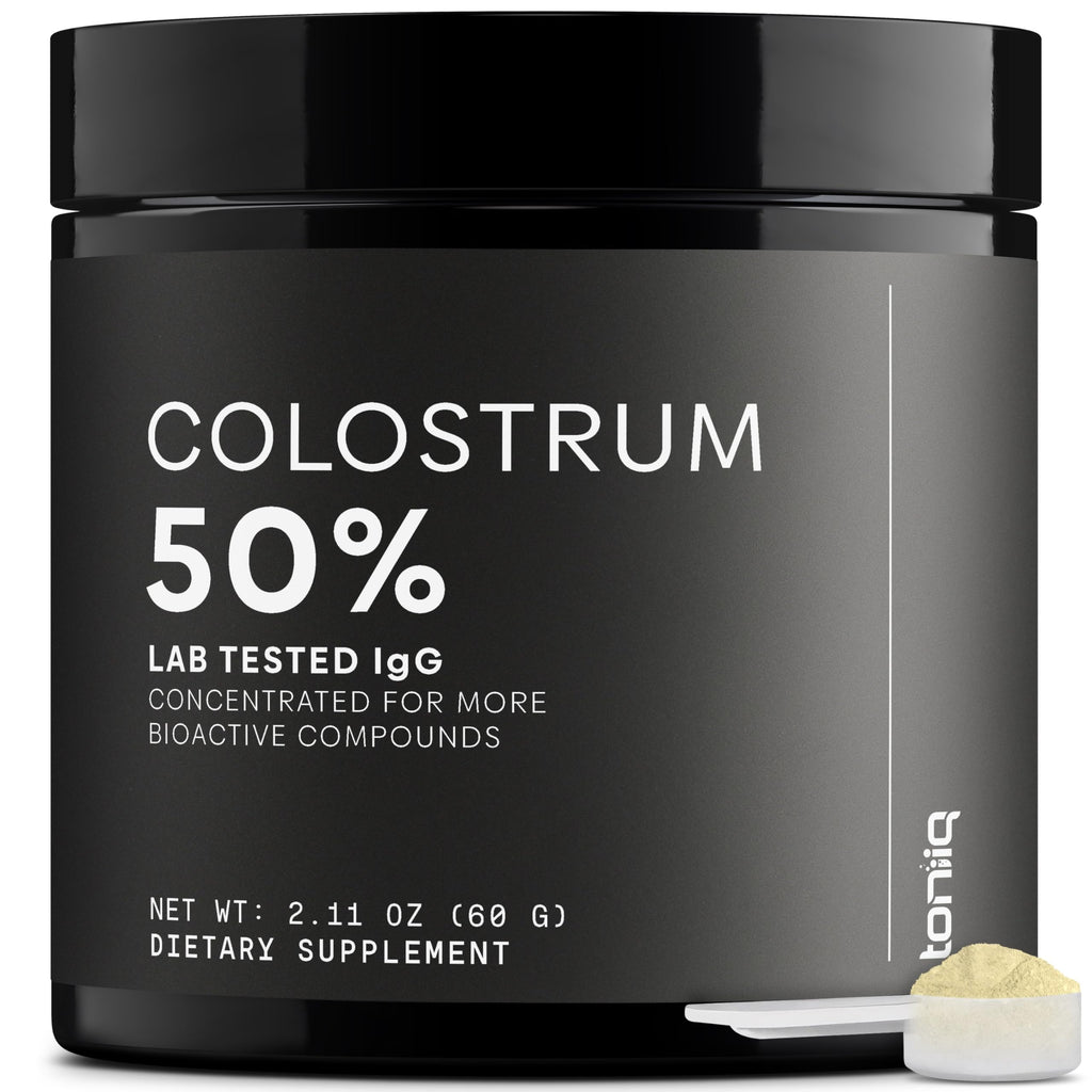 Ultra High Strength Bovine Colostrum Powder - 50% IgG - 2,000mg per Serving - Third Party Tested for Potency - Supports Immune, Gut, and Skin Health - 30 Servings -Premium Bovine Colostrum Supplement Toniiq Au supplements