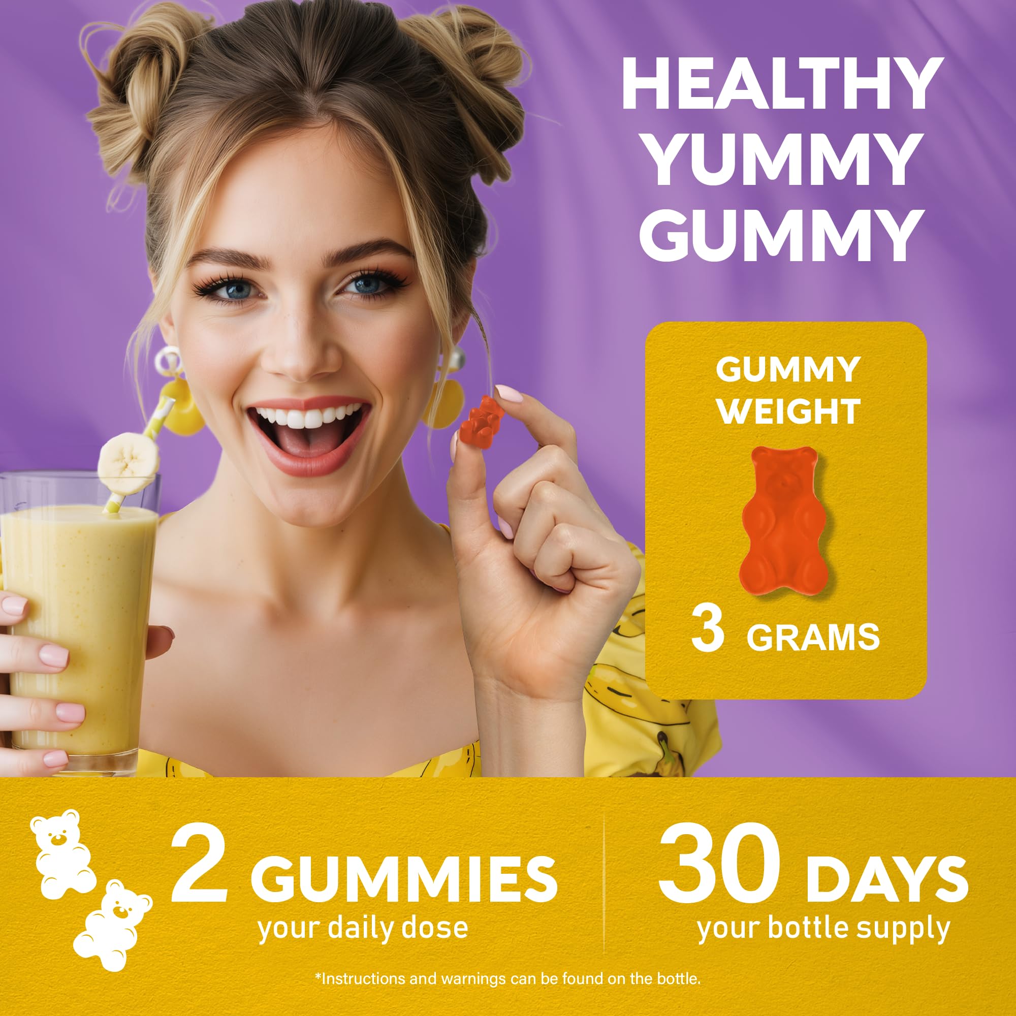 Probiotic Gummies 10B CFU with Prebiotic Fiber - Digestion & Immune Support - Debloat, Stomach & Gut Comfort - Probiotics for Women & Men - Natural Berry Flavor - Vegan & Sugar-free - 60 Gummies NUTRAHARMONY Au supplements