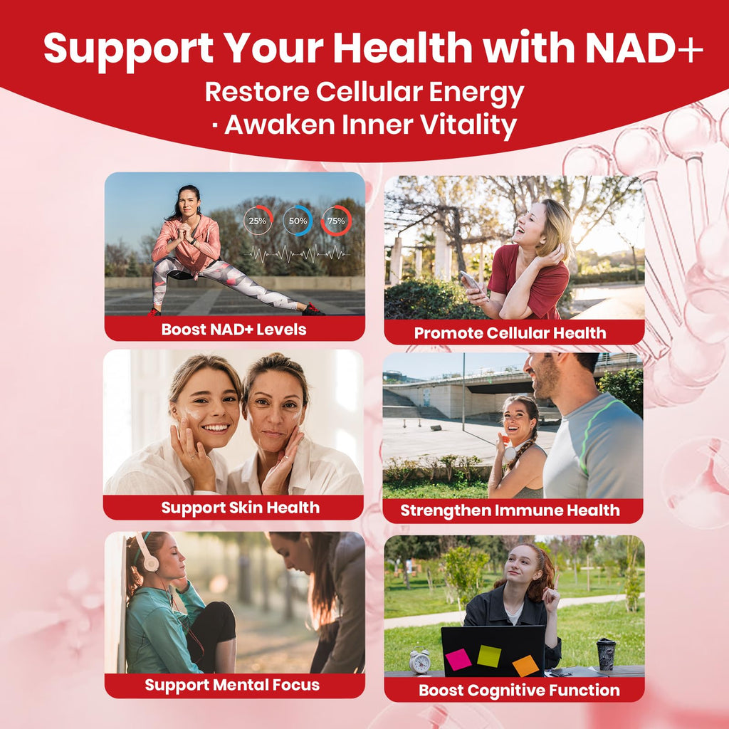 Arofum NAD+ Liquid Supplement 1000mg | 850mg Nicotinamide Riboside with Resveratrol, Quercetin, CoQ10 & Biotin | Cellular Energy, DNA Repair, Healthy Aging | NAD Supplements for Women & Men 30 Packets Arofum Au supplements