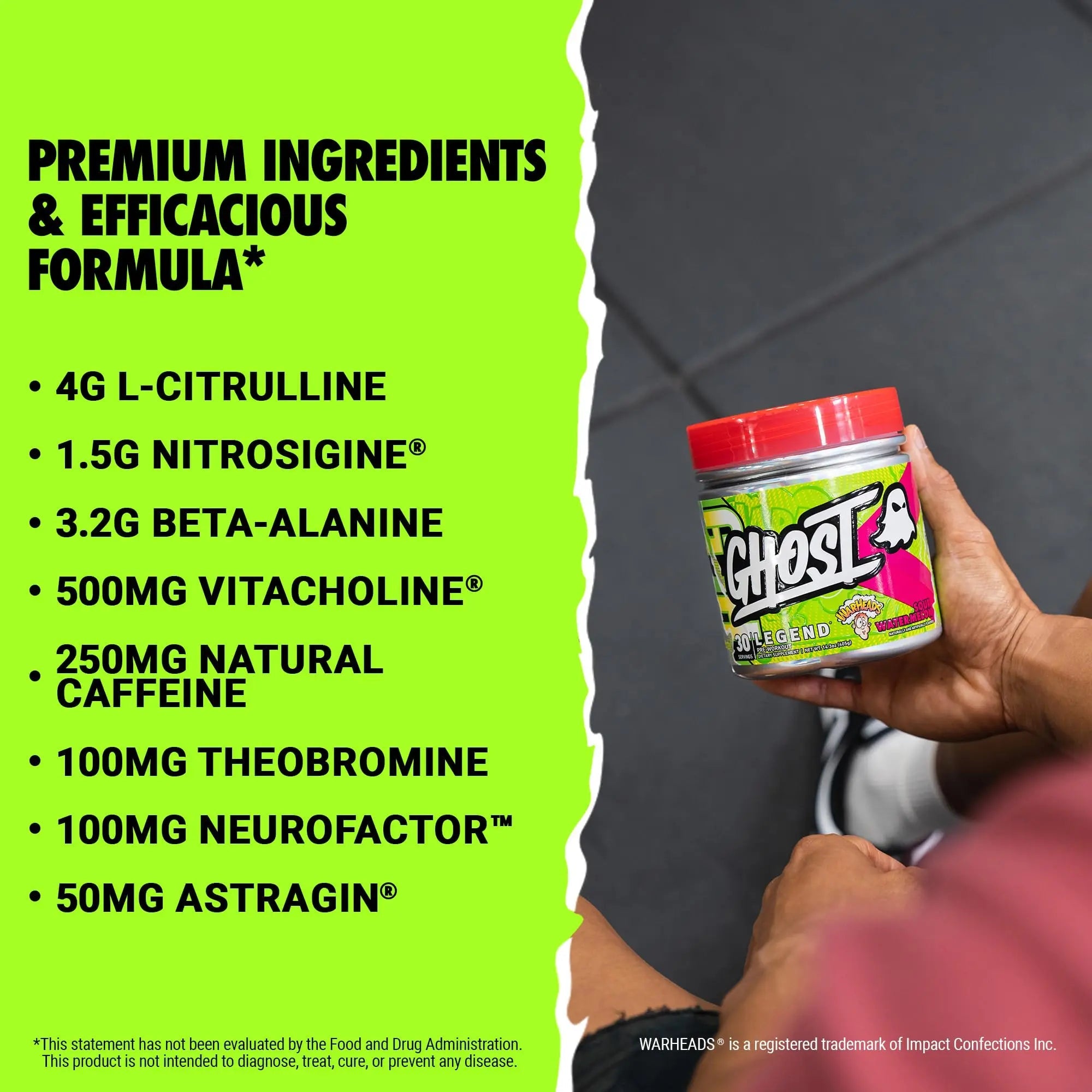 GHOST Legend V3 Pre-Workout Powder, Warheads Sour Watermelon - 30 Servings – Pre GHOST Au supplements