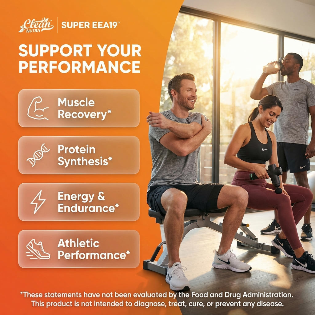 Clean Nutraceuticals Amino Acids Supplement L-Lysine, L-Threonine, L-Leucine, Isoleucine, Valine, L-Histidine, L-Tryptophan, L-Methionine, L-Arginine, L-Cysteine,