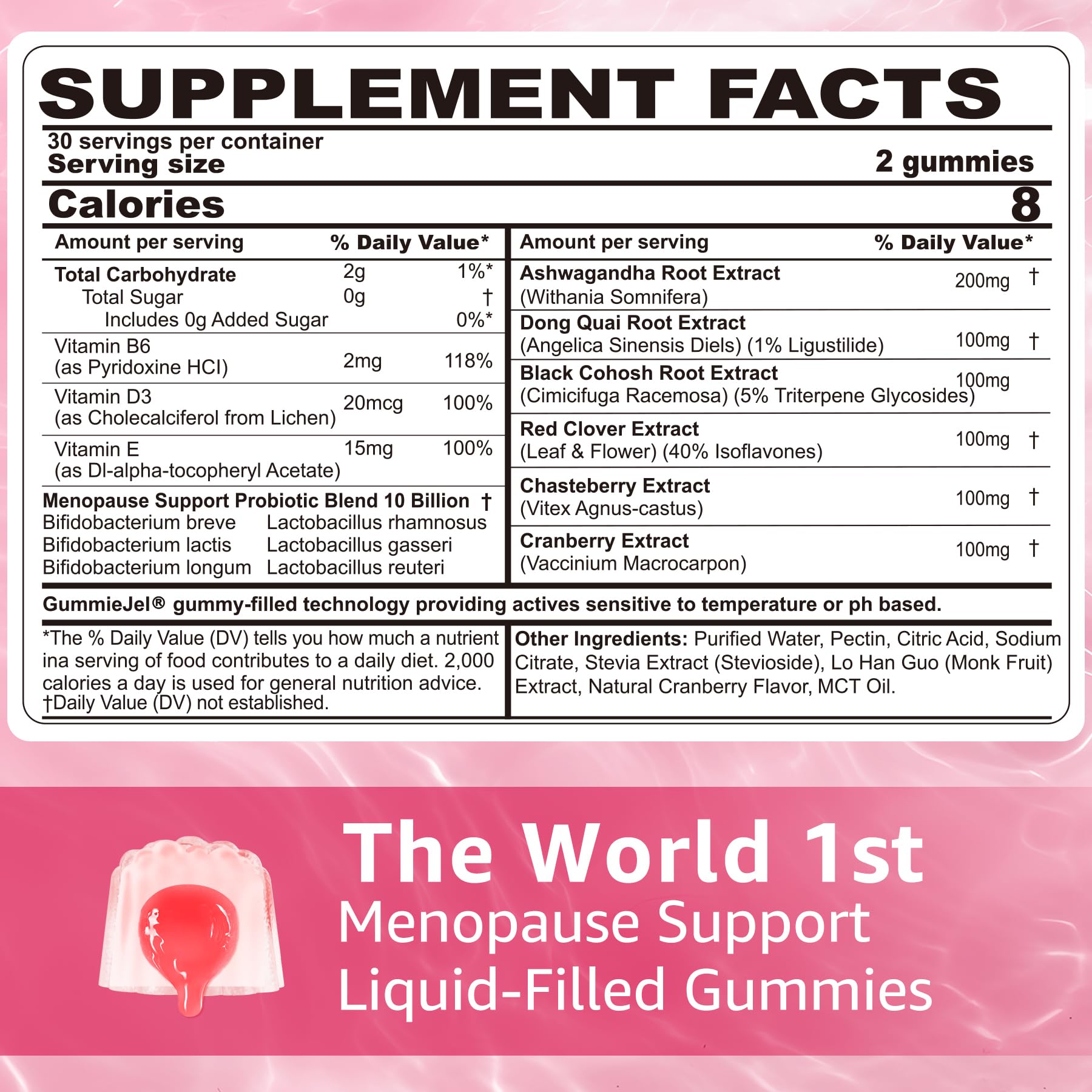 Sugar Free Menopause Supplement Gummies for Women, Menopause Probiotics (10 Billion CFU) Filled Gummy with Ashwagandha, Dong Quai & Black Cohosh for Hot Flashes, Night Sweats, Mood Swings, Gut Health NEVISS Au supplements