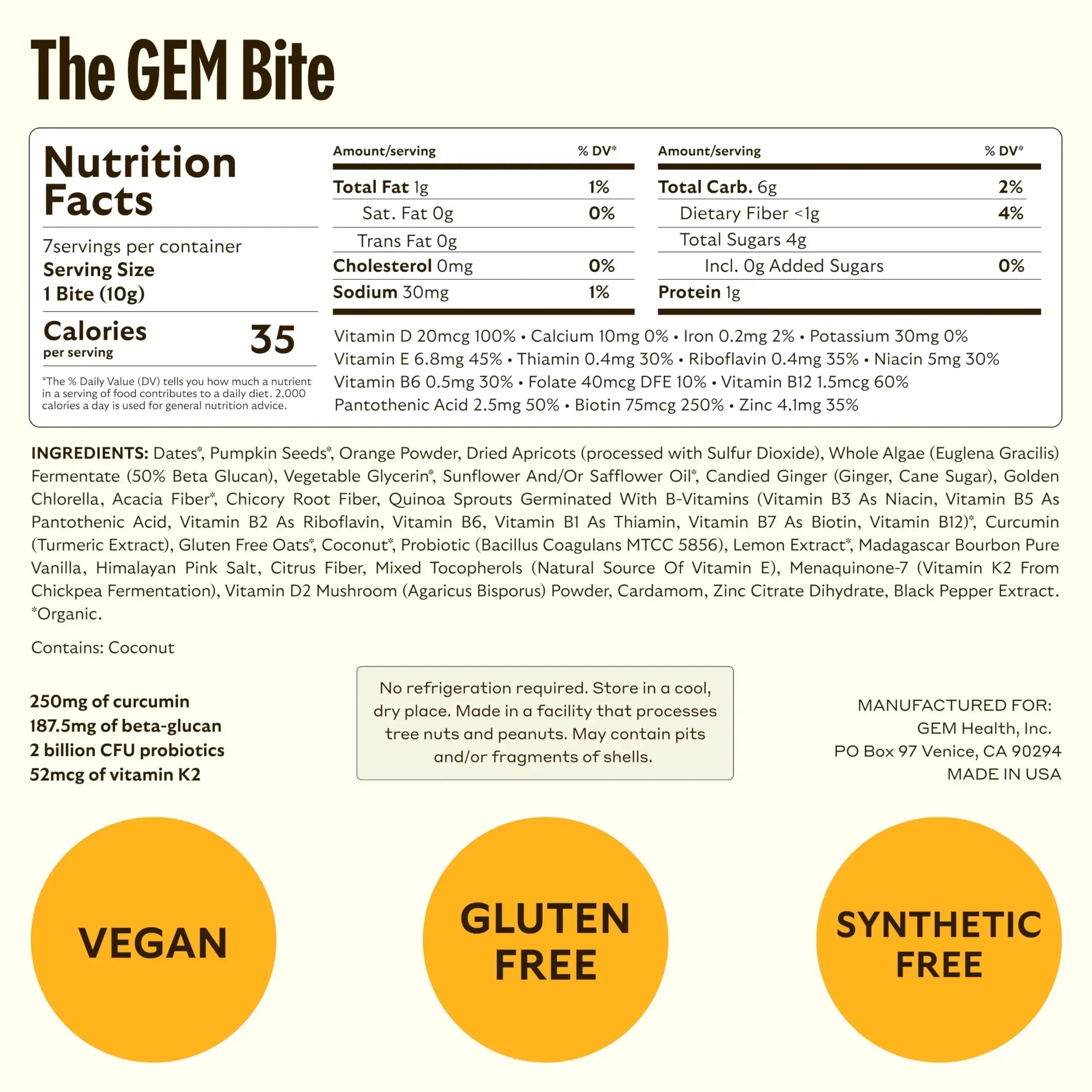 GEM Daily Superfood and Energy Support for Women & Men, Natural Whole Foods with Essential 20+ Whole-Food Vitamins, Minerals GEM Au supplements