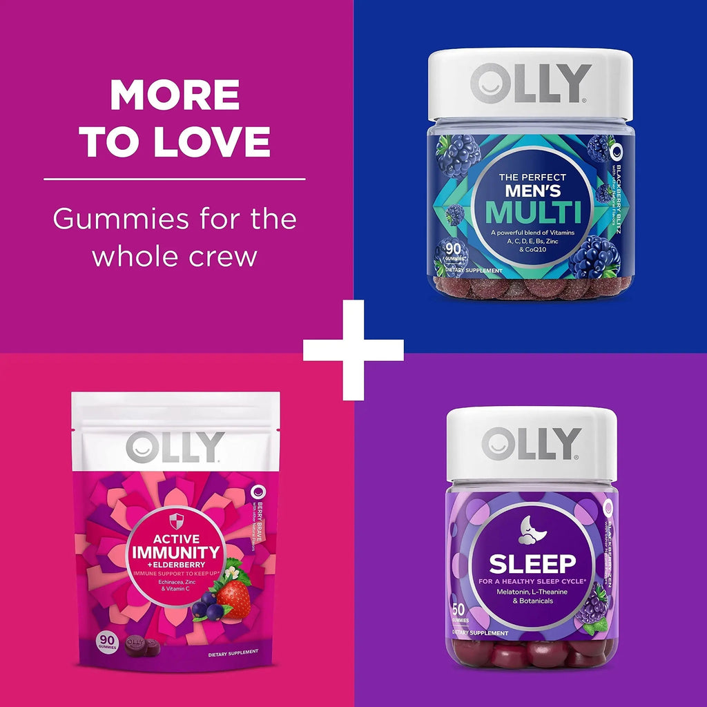 OLLY Gift, Family 2 Pack: Women's Multivitamin Gummy (90 Count), Kids Multivitamin + Probiotic Gummy (70 Count), Vitamins A, D, C, E, B, Chewable Supplement OLLY Au supplements