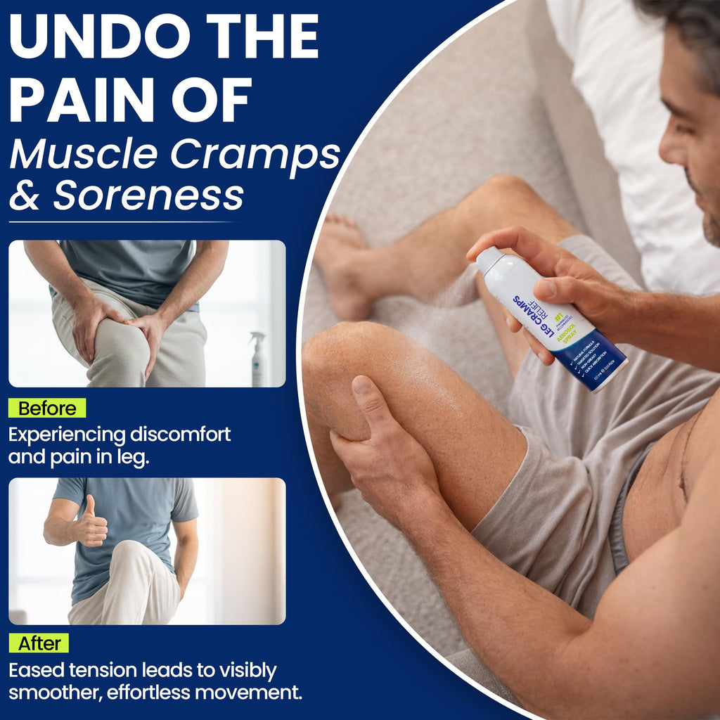 Terramed Just Think Comfort Fast Acting Leg Cramp Relief Aerosol Spray | Pain Relief for Muscle Spasms, Soreness, & Foot and Calf Cramps | Homeopathic Medicine for Restless Legs Syndrome Relief Terramed Just Think Comfort Au supplements