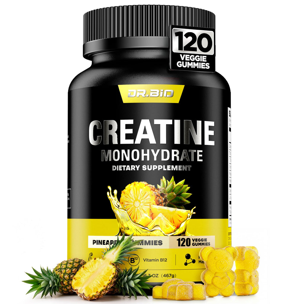 Instant Boost Creatine Monohydrate Gummies, Complex Formula with Real 5000mg Creatine, L-Taurine, B12, Mg & K, Pre-Workout Creatine for Women & Men to Support Energy