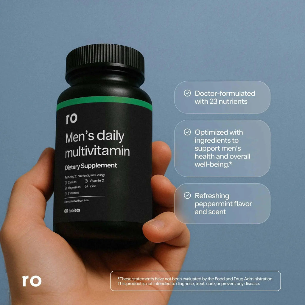 Ro Daily Multivitamin for Men | Supports Physical Activity, Brain + Heart Health, and Immune System with 23 Key Nutrients Including Calcium Ro Au supplements