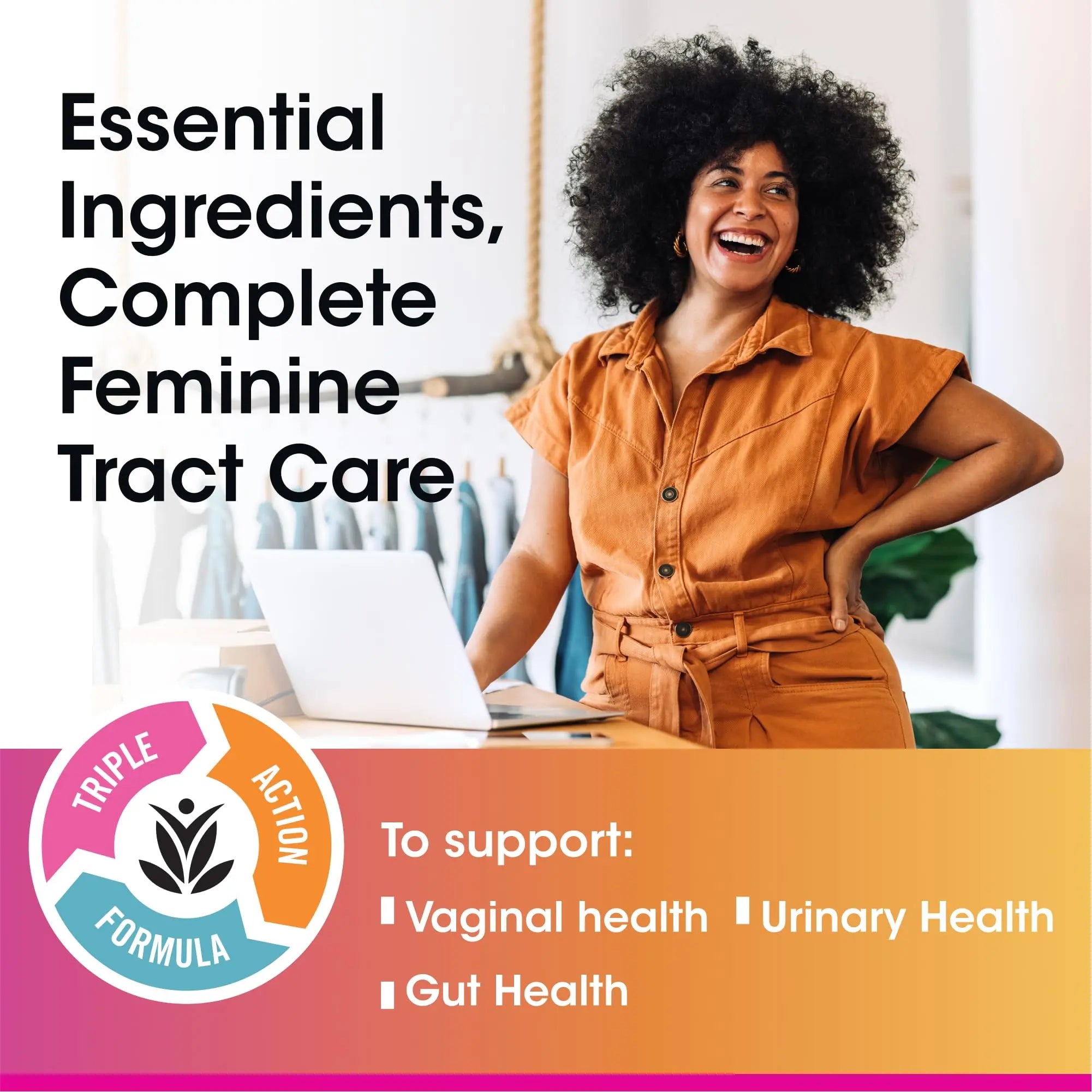 vH essentials Probiotics with Prebiotics and Cranberry Feminine Health Supplement - 60 Capsules vH essentials Au supplements