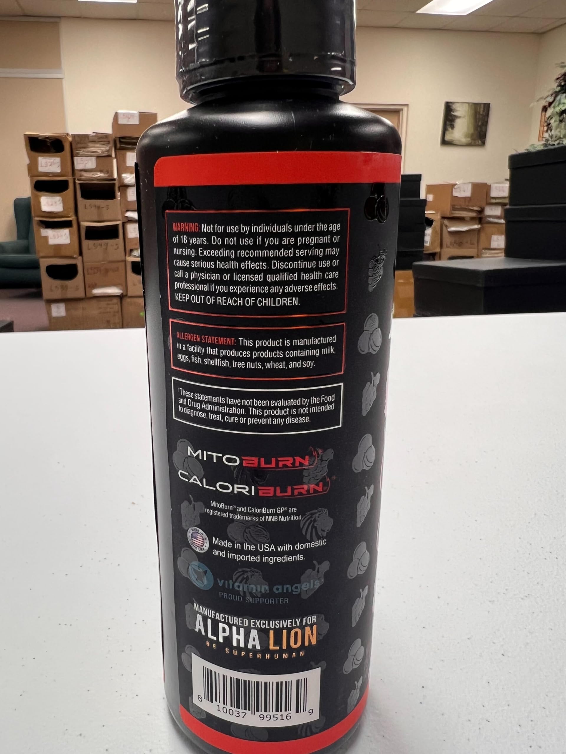 ALPHA LION Burn2O L-Carnitine Liquid 2000mg – Stim Free Super Thermogenic Fat Burner with MitoBurn® & CaloriBurn GP®, Metabolism Booster, Zero Calorie