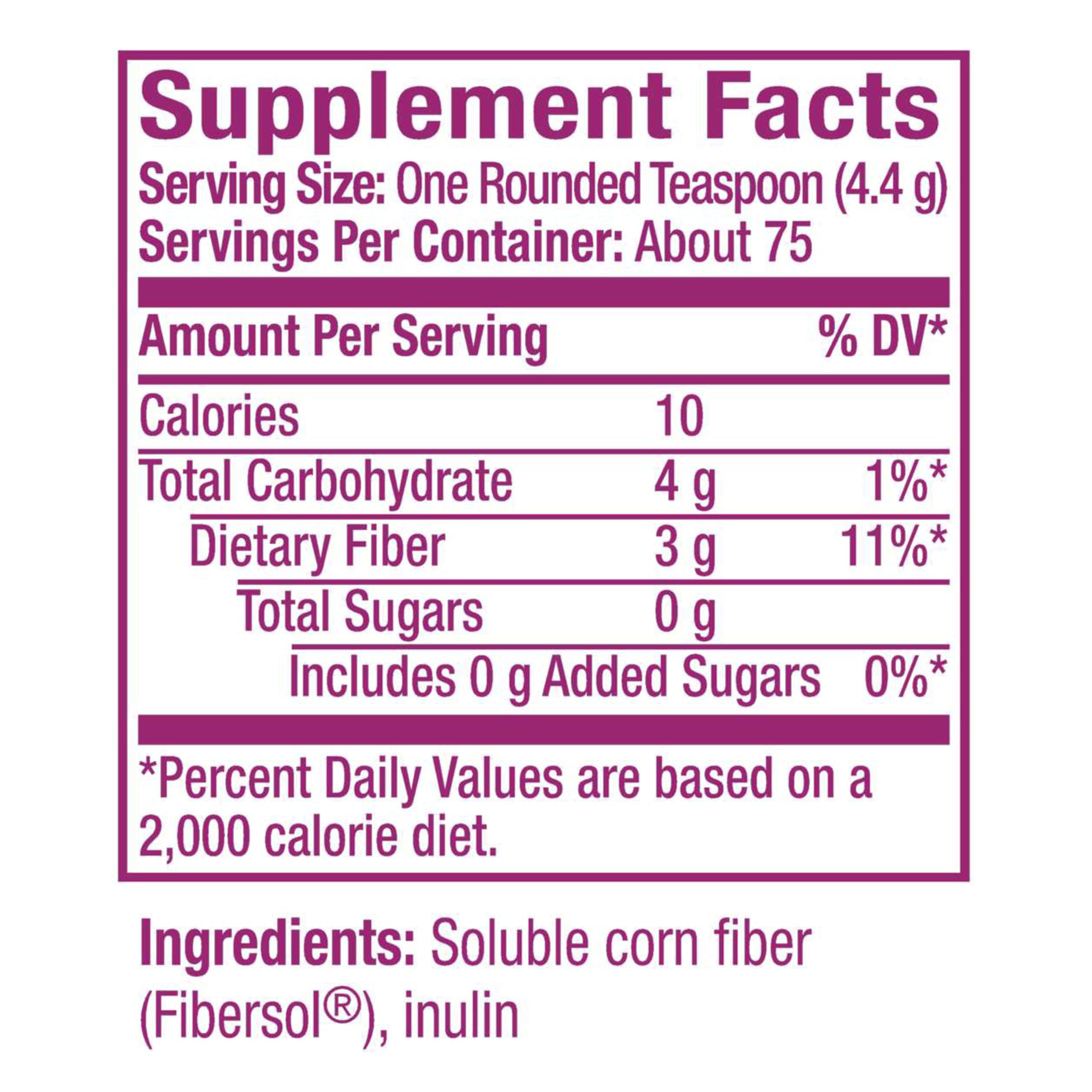 Metamucil Fiber Supplement, Unflavored Clear Mixing Powder, No Grit, No Sugar Added, Plant Based Prebiotic Fiber Supplement
