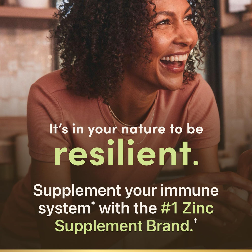 Nature’s Bounty Zinc 50mg, Immune Support & Antioxidant Supplement, Promotes Skin Health, 1 Caplet Per Day, Gluten Free, 250 Vegetarian Caplets