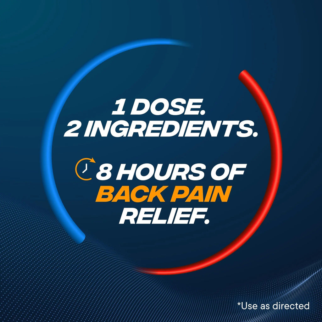 Advil Dual Action Back Pain Caplets Delivers 125mg Ibuprofen and 250mg Acetaminophen Per Dose for 8 Hours of Back Pain Relief - 144 Count Advil Au supplements