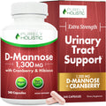 D Mannose with Cranberry | Drug-Free Urinary Tract Health Support | Evidence-Based DMannose 1300mg for Urinary & Bladder Health for Women | D Mannose Supplements for Women & Men | Non-GMO | 240 Ct Purely Holistic Au supplements