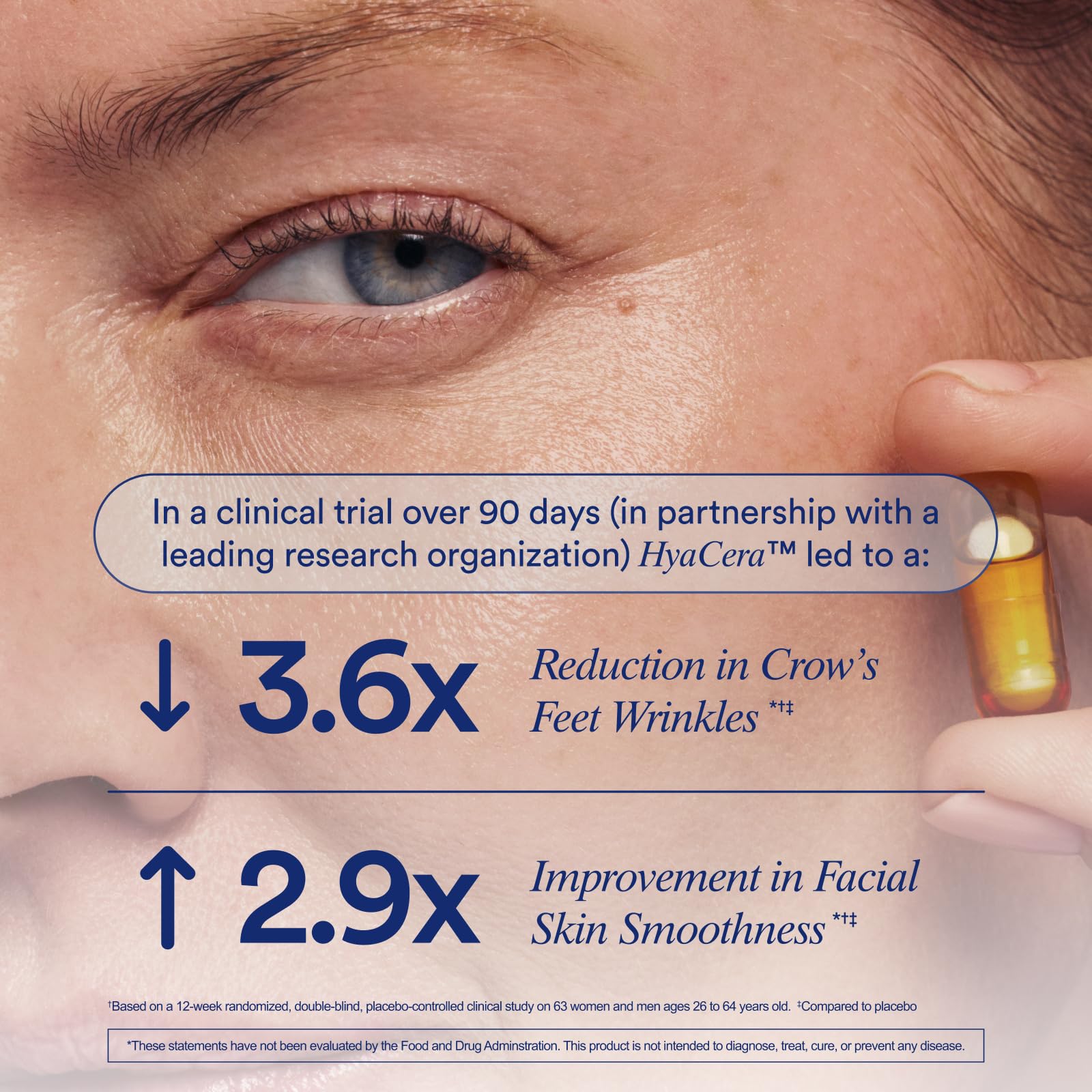 Ritual Hyaluronic Acid Skin Supplement - With Hyabest® and Ceratiq® - HyaCera Clinically Proven to Reduce Wrinkles, Fine Lines & Improve Skin Smoothness