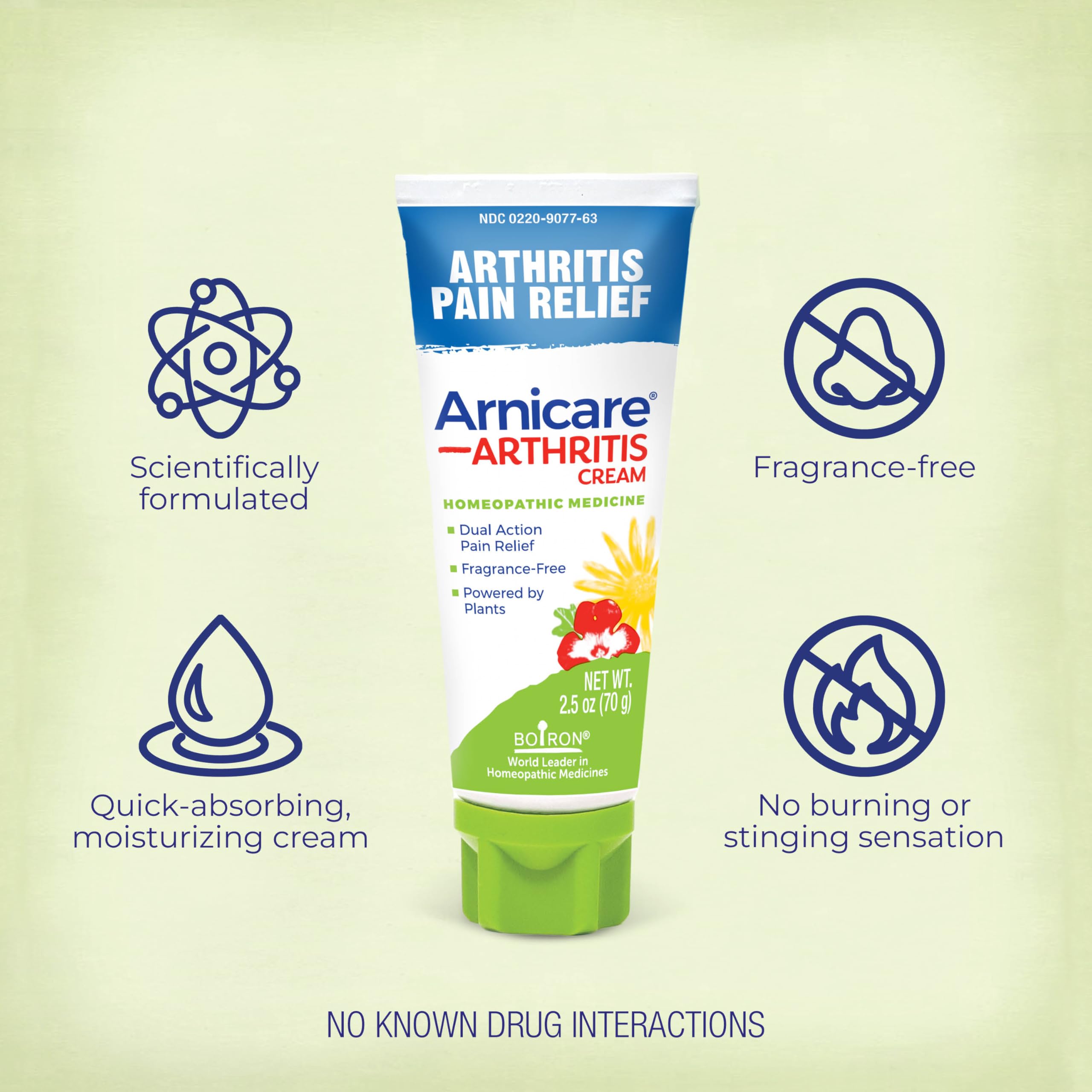 Boiron Arnicare Arthritis Cream Pump for Pain Relief of Knees, Hands, Wrists, Elbows, Joints & Muscles – Quickly Absorbed & Fragrance-Free – 4.2 oz Boiron Au supplements