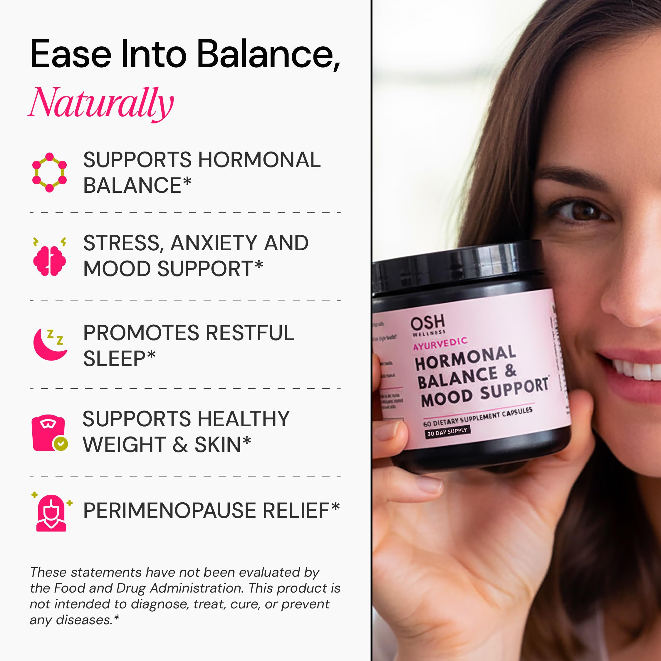 Ayurvedic Hormone Balance for Women | Cortisol Reducer | Mood, Energy, & Sleep Support | Regulates Estrogen | Stress Relief | Ashwagandha, Rhodiola, & Shatavari
