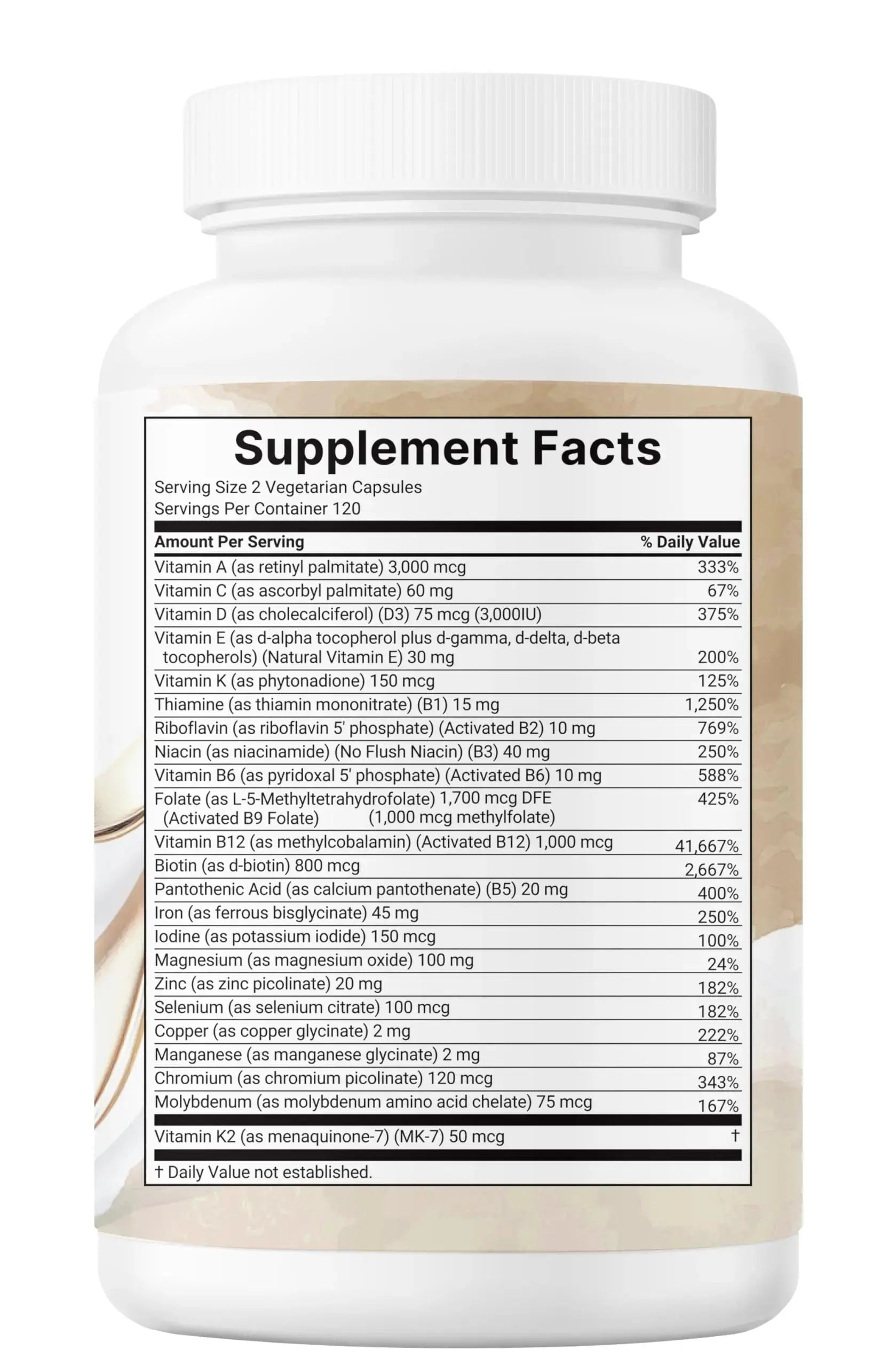 Micro Ingredients Methylated Bariatric Multivitamin with 45mg Iron, 240 Veggie Capsules | 23-in-1 Essential Vitamins with D3, K2, Zinc & More | Micro Ingredients Au supplements