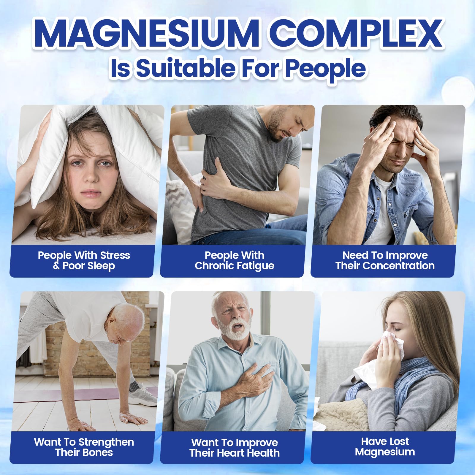 1000mg Magnesium Complex Capsules, 8-in-1 Magnesium Glycinate, Citrate, Malate, Taurate, Oxide, Carbonate, Aspartate, Orotate - 240 Capsules VivoNu Au supplements