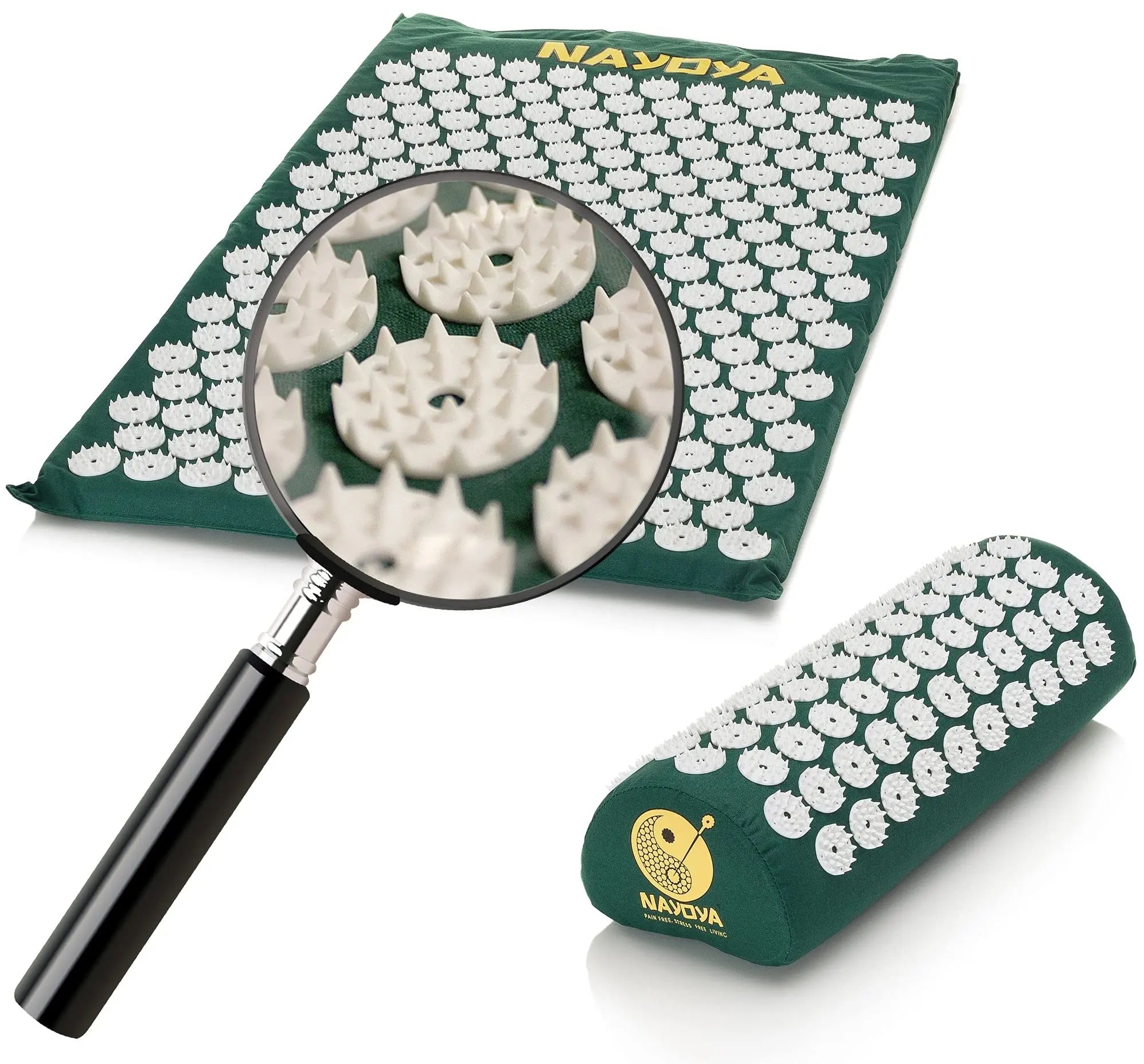 NAYOYA Neck and Back Pain Relief - Acupressure Mat and Neck Pillow Set - Relieves Stress and Sciatic Pain NAYOYA Au supplements