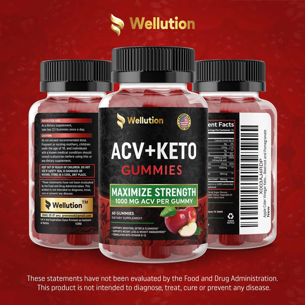 WELLUTION (2 Pack Gummies Apple Cider Vinegar - Formulated to Support Healthy Weight WELLUTION Au supplements
