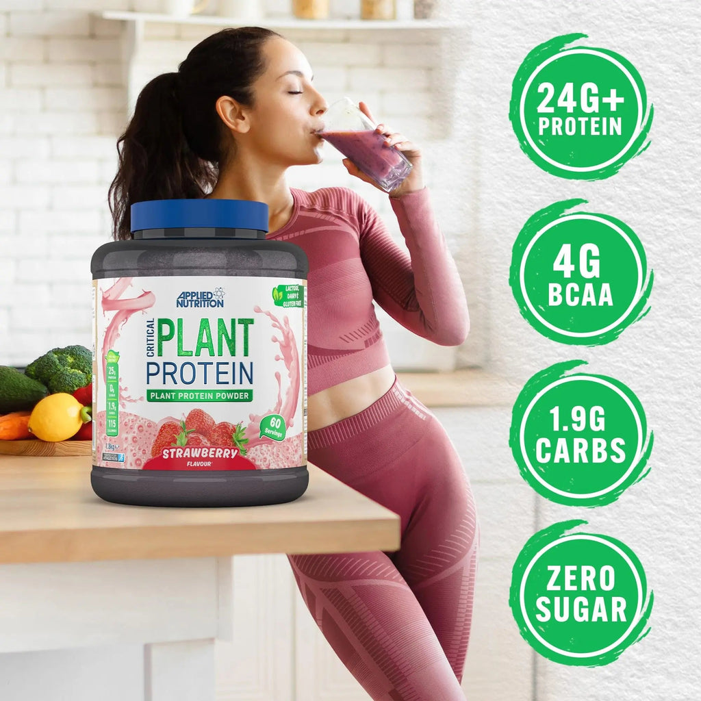 Applied Nutrition Plant Protein Powder – Critical Plant Vegan Protein Shake with SOYA Applied Nutrition Au supplements