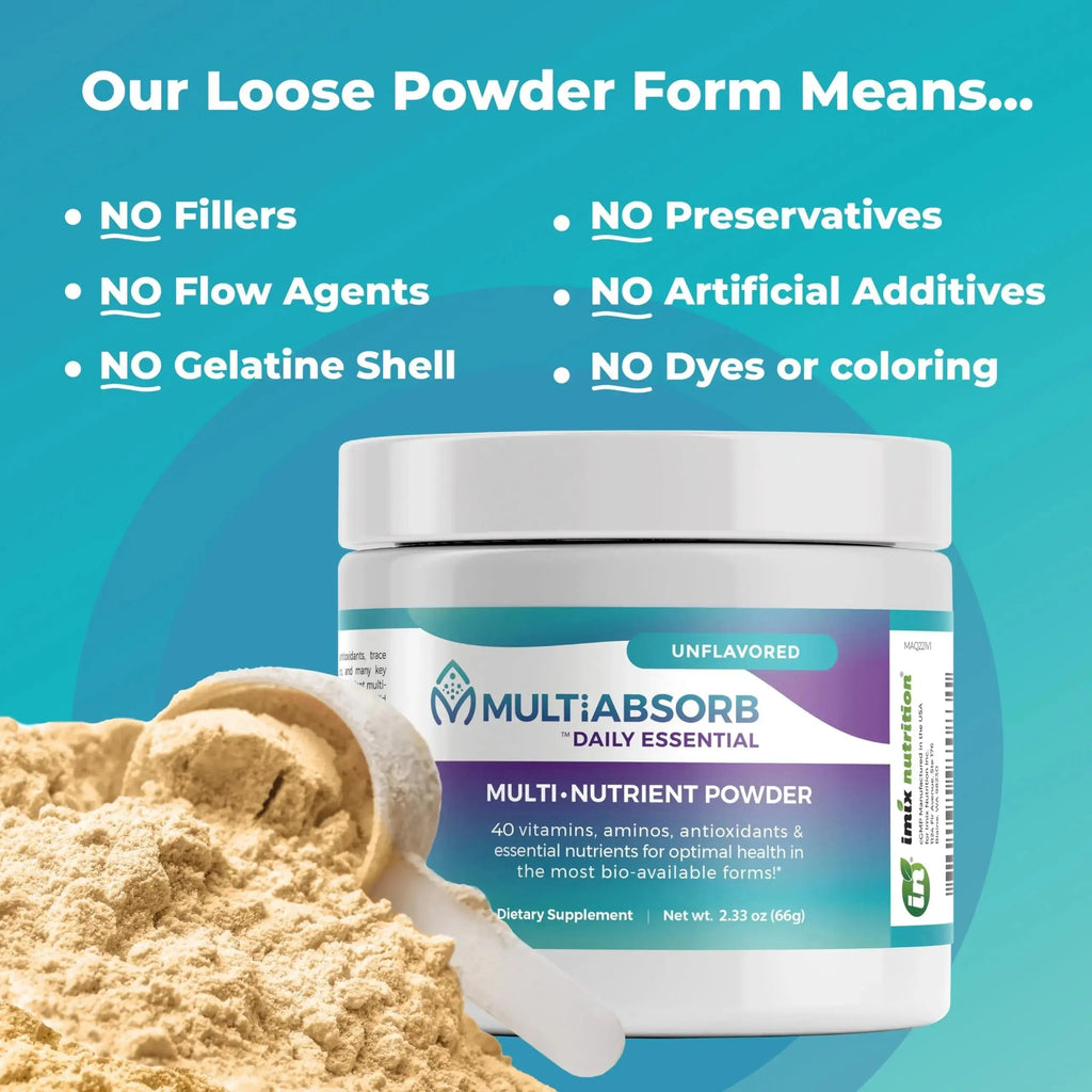MultiAbsorb~Daily Essential, Multi-Nutrient Powder for Optimal Health, Vitamins, Minerals, Antioxidants, No Fillers or Preservatives Imix Nutrition Au supplements