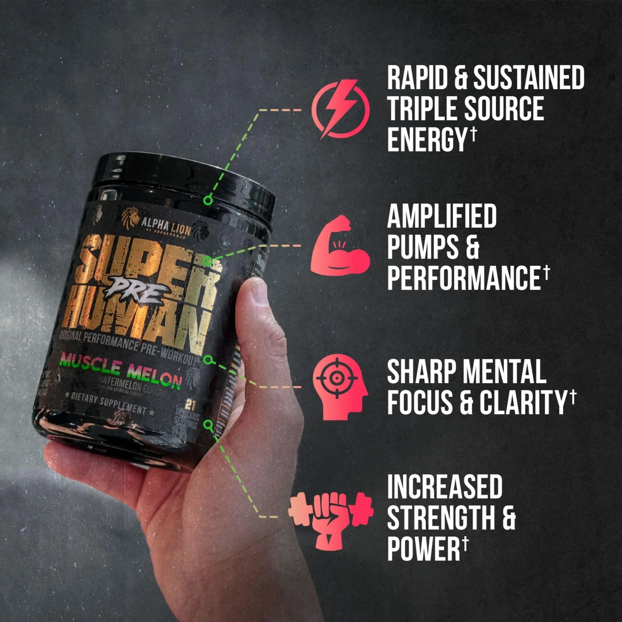 ALPHA LION Superhuman Pre Workout Powder & Post Workout Recovery Bundle, Sustained ALPHA LION Au supplements