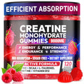 Cytona Creatine Gummies Monohydrate Complex 9000MG, Pre-Workout for Men & Women, Creatine Gummy with L-Taurine, BCAA 2:1, B12/6 for Muscle Support