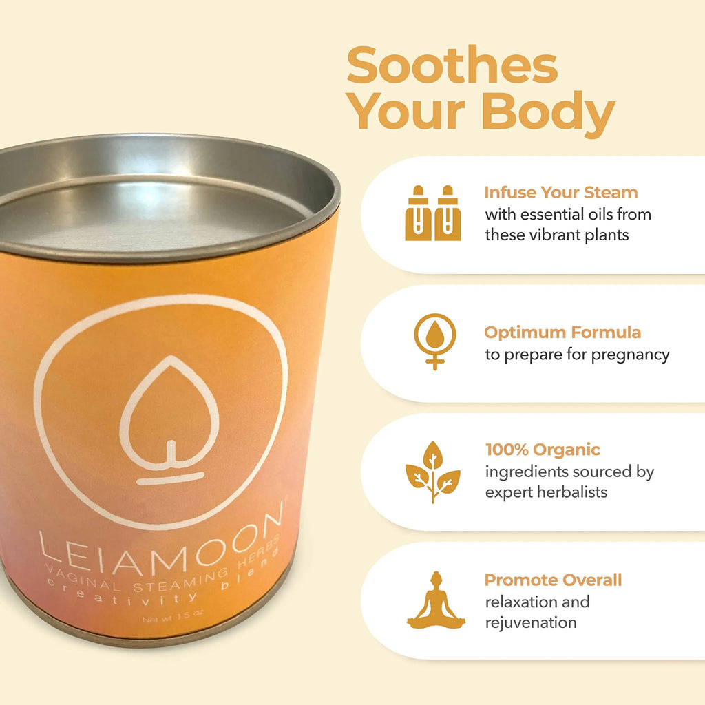 Yoni Steam Herbs Creativity Blend, Receptivity & Fertility Yoni Herbs for Cleansing and Toning Leiamoon Au supplements