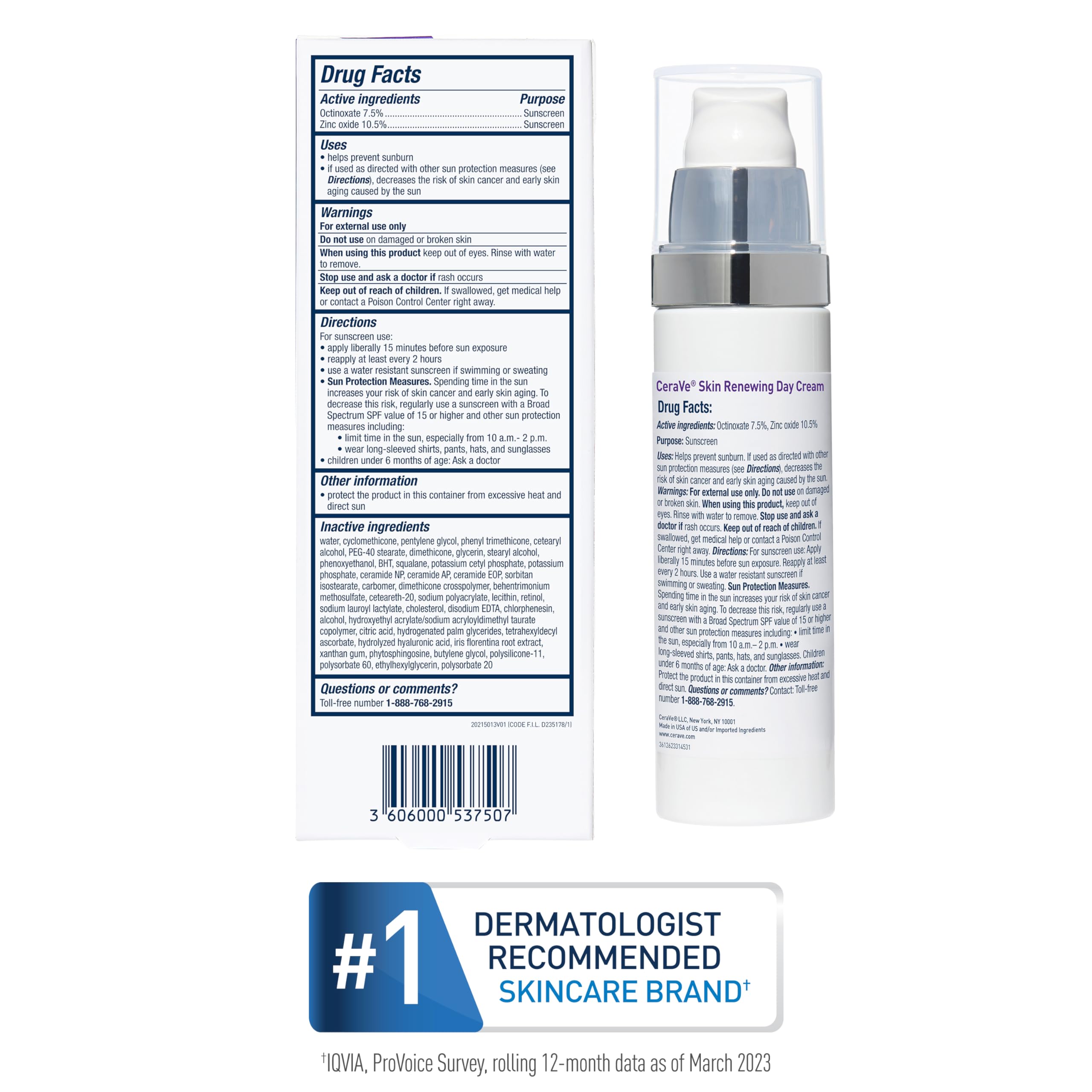 CeraVe Anti-Aging Face Cream SPF 30, Anti-Wrinkle Retinol Cream with Hyaluronic Acid and Ceramides, 1.76 oz