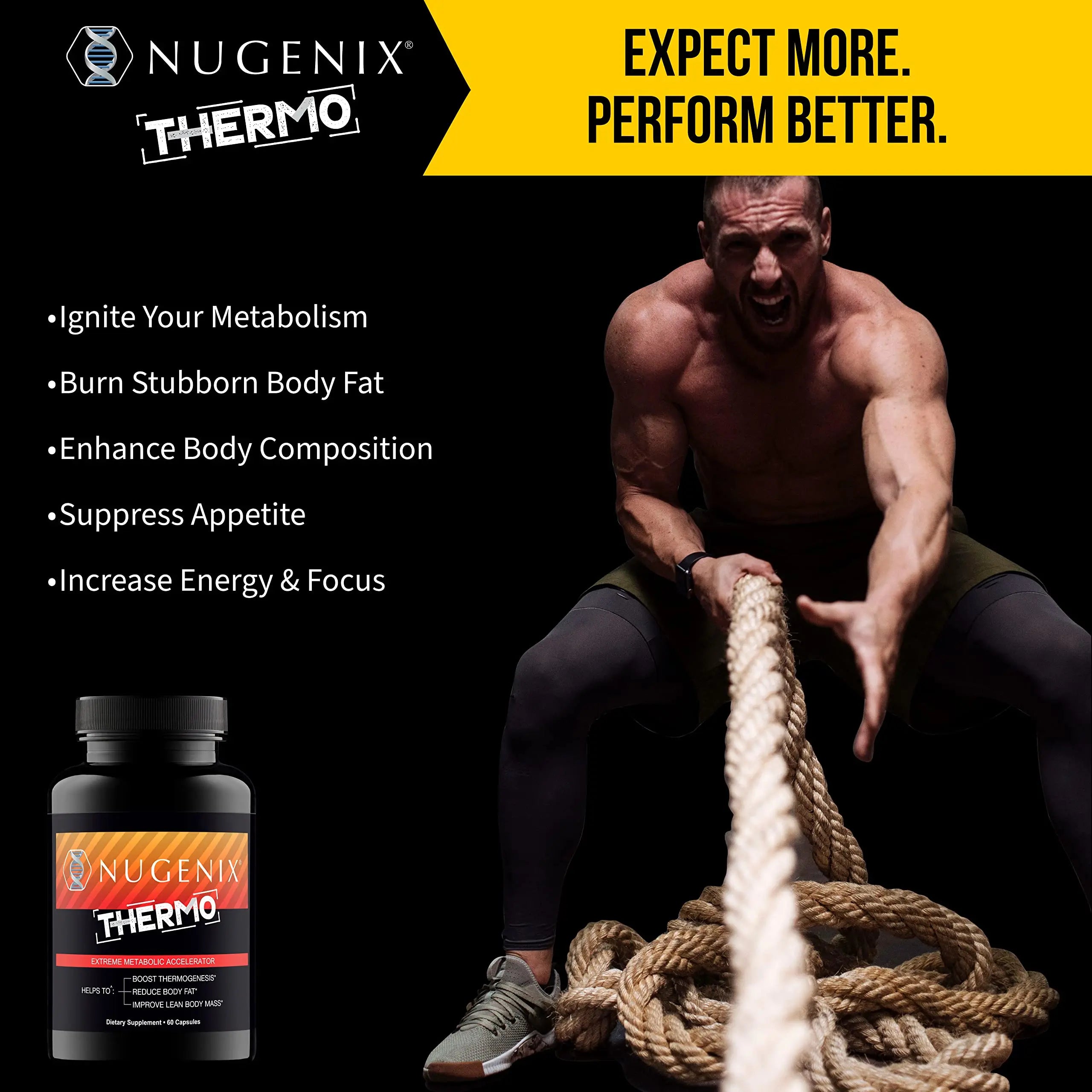 Nugenix Thermo - Thermogenic Fat Supplement Pills for Men, Extreme Metabolic Accelerator, 60 Count Nugenix Au supplements