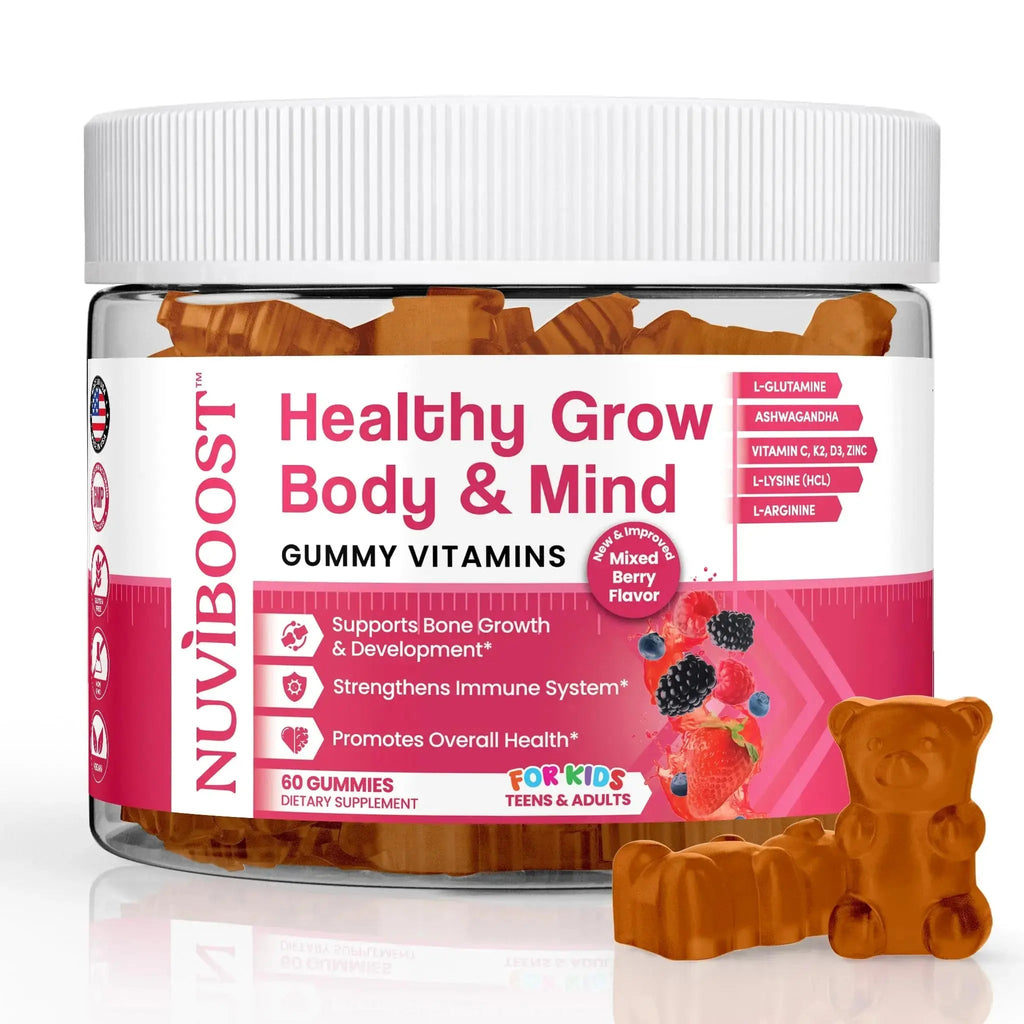 NUVIBOOST Healthy Grow Height Growth Gummies Rich in Calcium, Vitamins C, D3, K2, L-Arginine, Ashwagandha, and Others NUVIBOOST Au supplements