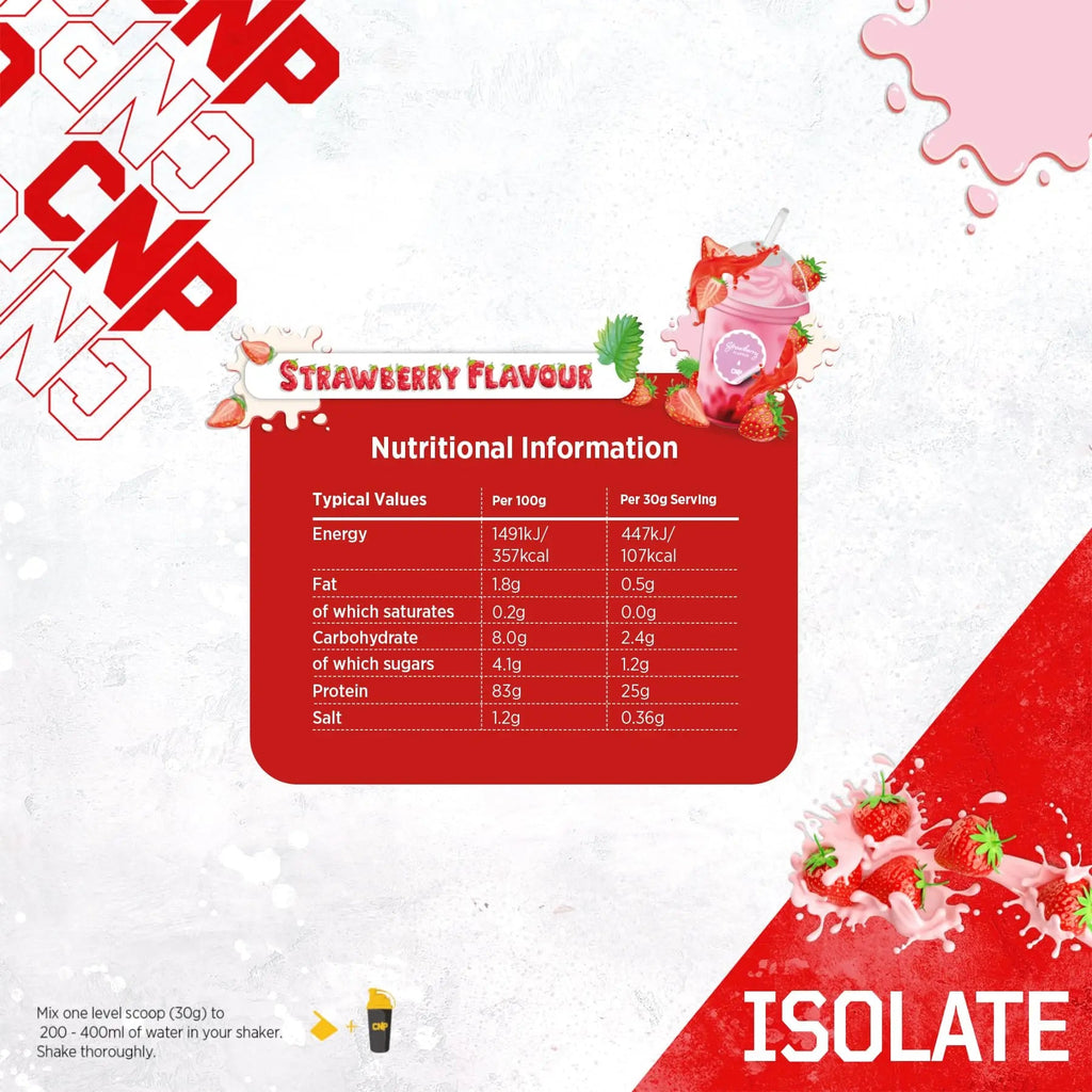 CNP Professional Isolate, Premium Whey Protein Isolate, 26g Protein, 1.6kg & 900g, 53/30 Servings CNP Professional Au supplements