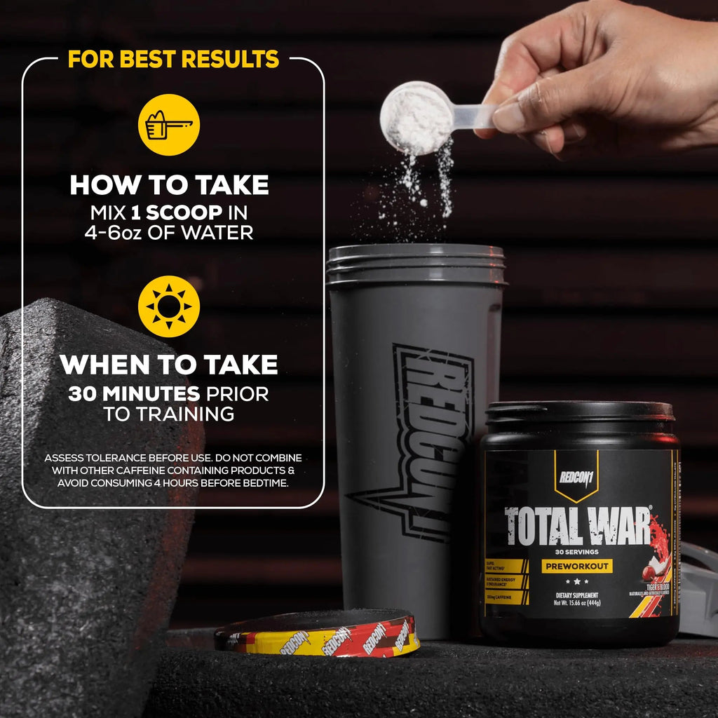 REDCON1 Total War Pre Workout Powder, Kiwi Lime - Beta Alanine + Citrulline Malate Keto REDCON1 Au supplements