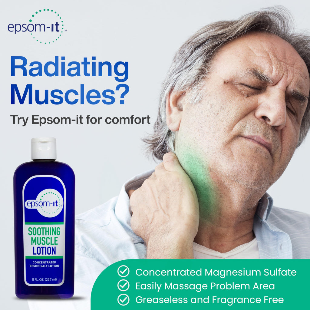 Epsom-It Soothing Muscle Magnesium Lotion – Epsom Salt Topical Cream with Arnica and Magnesium Sulfate - Designed for Muscle Stiffness, Leg Cramps, Feet, Knees and Achy Feet - 8.0 oz EPSOM-IT Au supplements