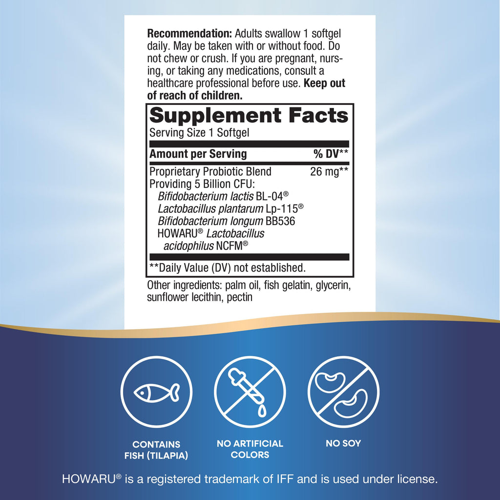Nature's Way Pearls Max Potency Probiotic for Men and Women, Supports Digestive, Immune, Colon Health*, 5 Billion Live Cultures, No Refrigeration Required, 30 Softgels Nature's Way Au supplements
